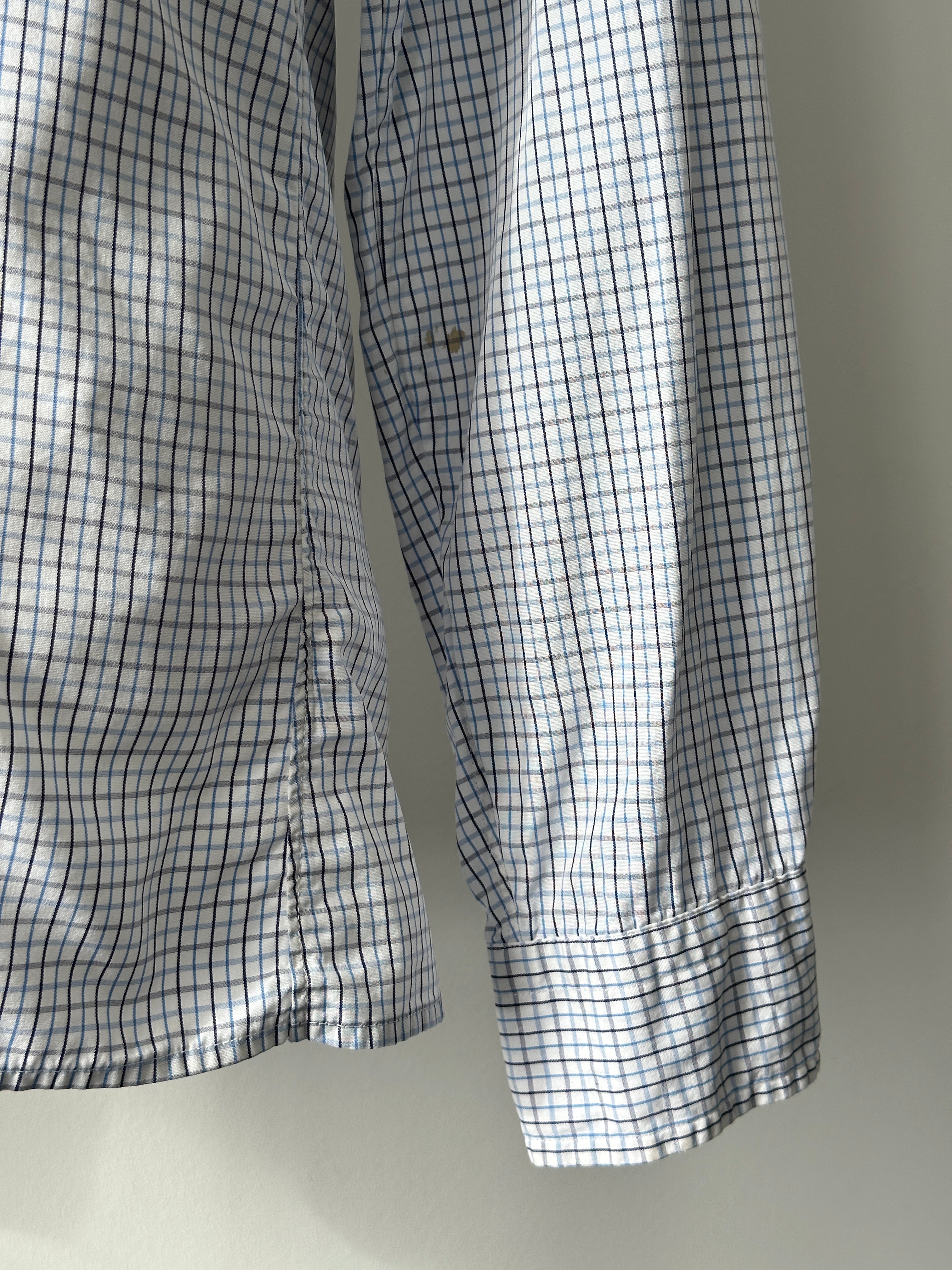 Christian Dior Chemises 1990s Pure Cotton Check Logo Shirt - S