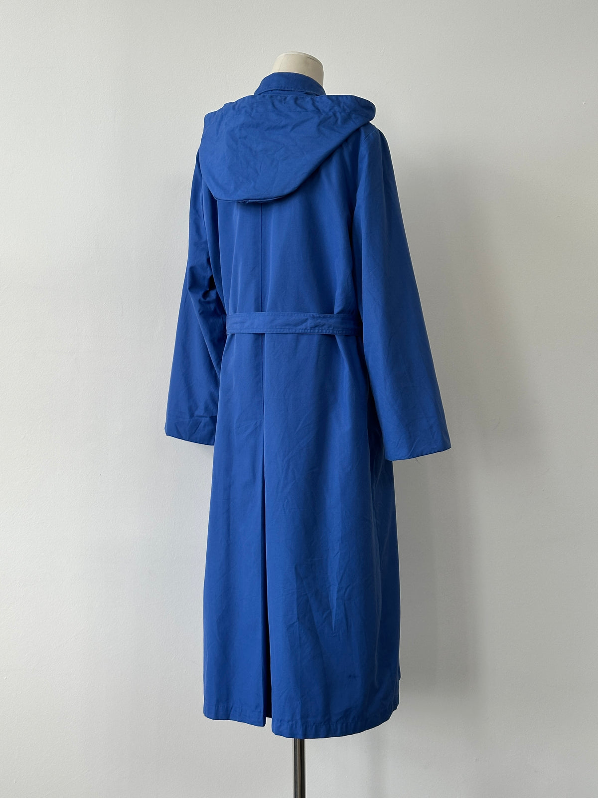 London Fogg 1980s Cotton Hooded Belted Trench - M