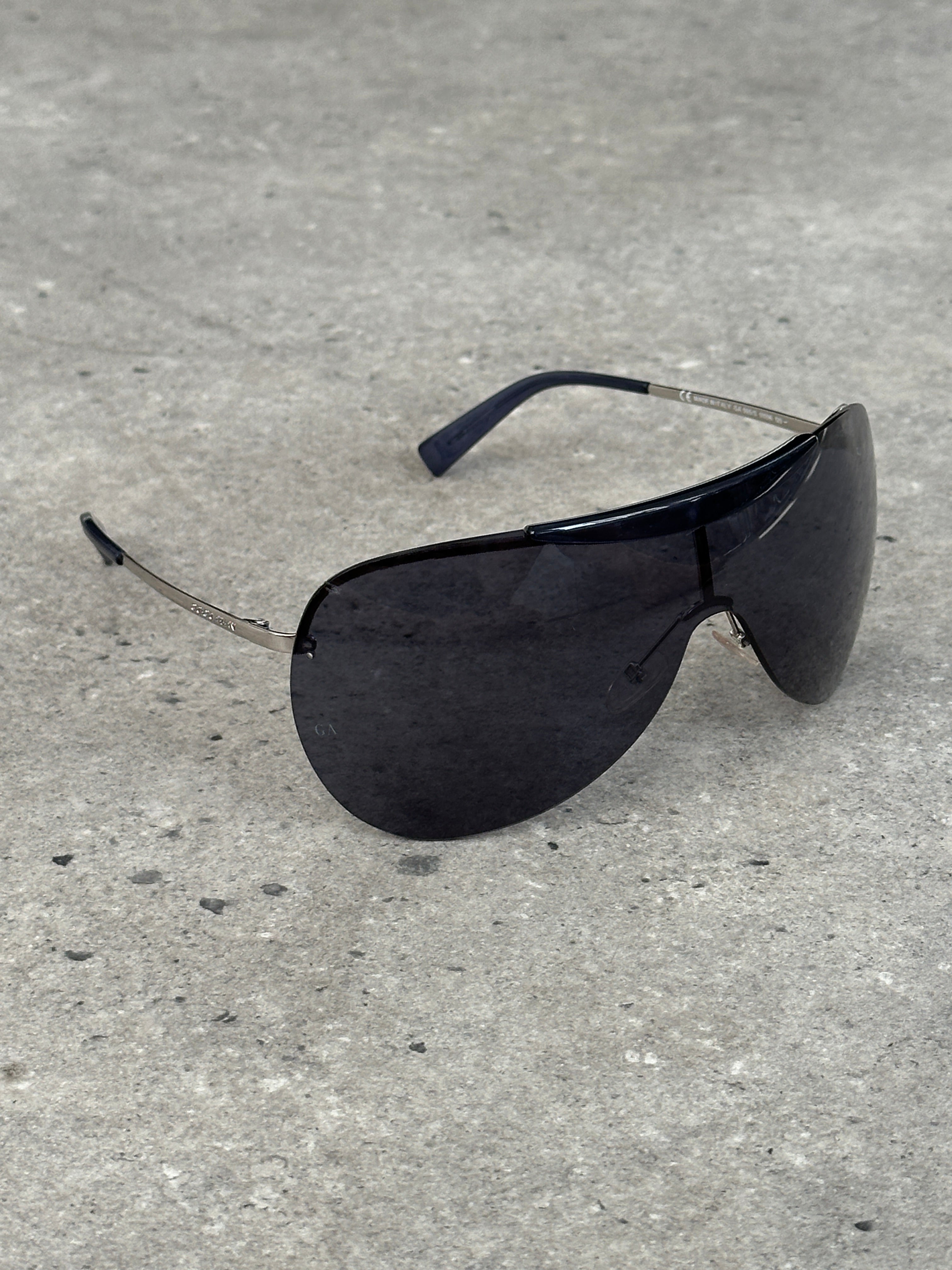 Giorgio Armani 2000s Oversized Shield Rimless Sunglasses