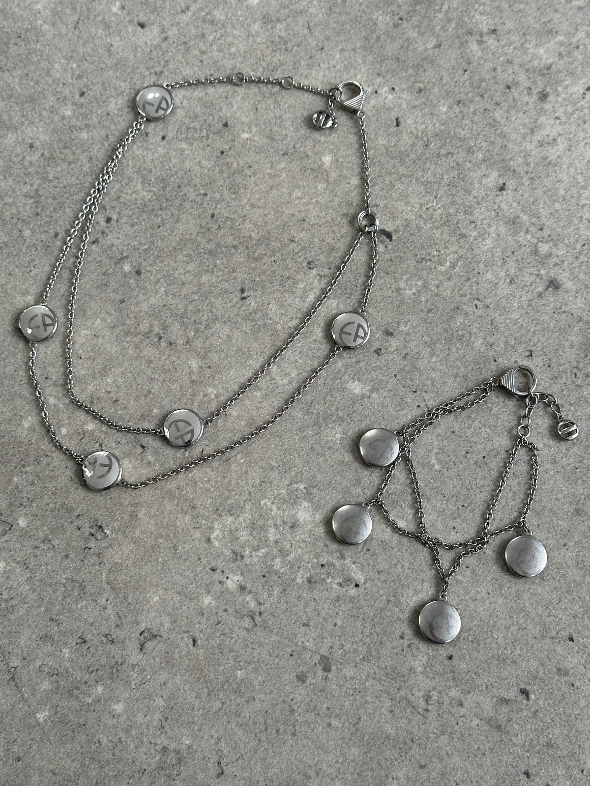 Emporio Armani 2000s Bracelet & Necklace Set