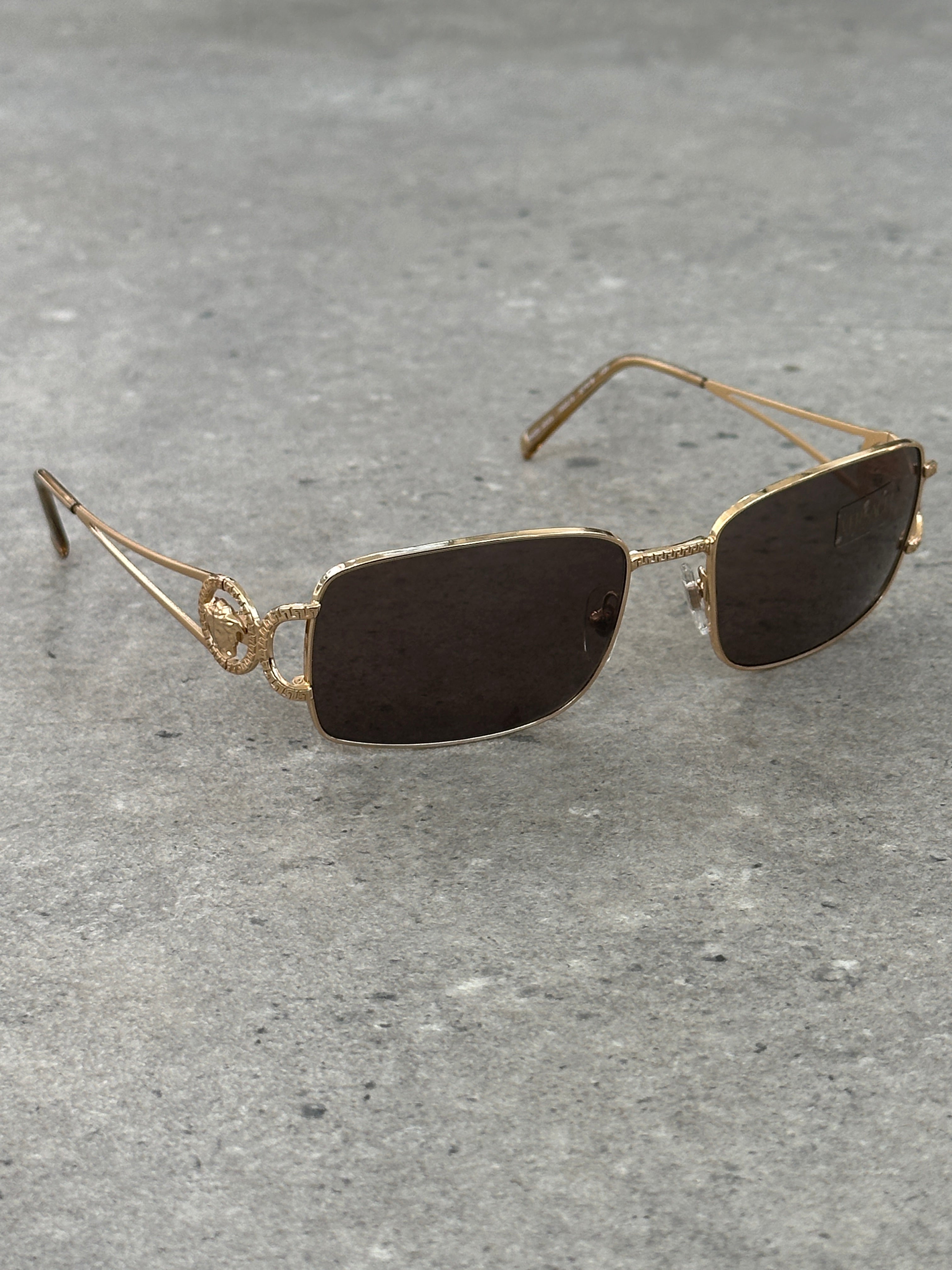 Versace 2000s Rectangular Medusa Logo Sunglasses