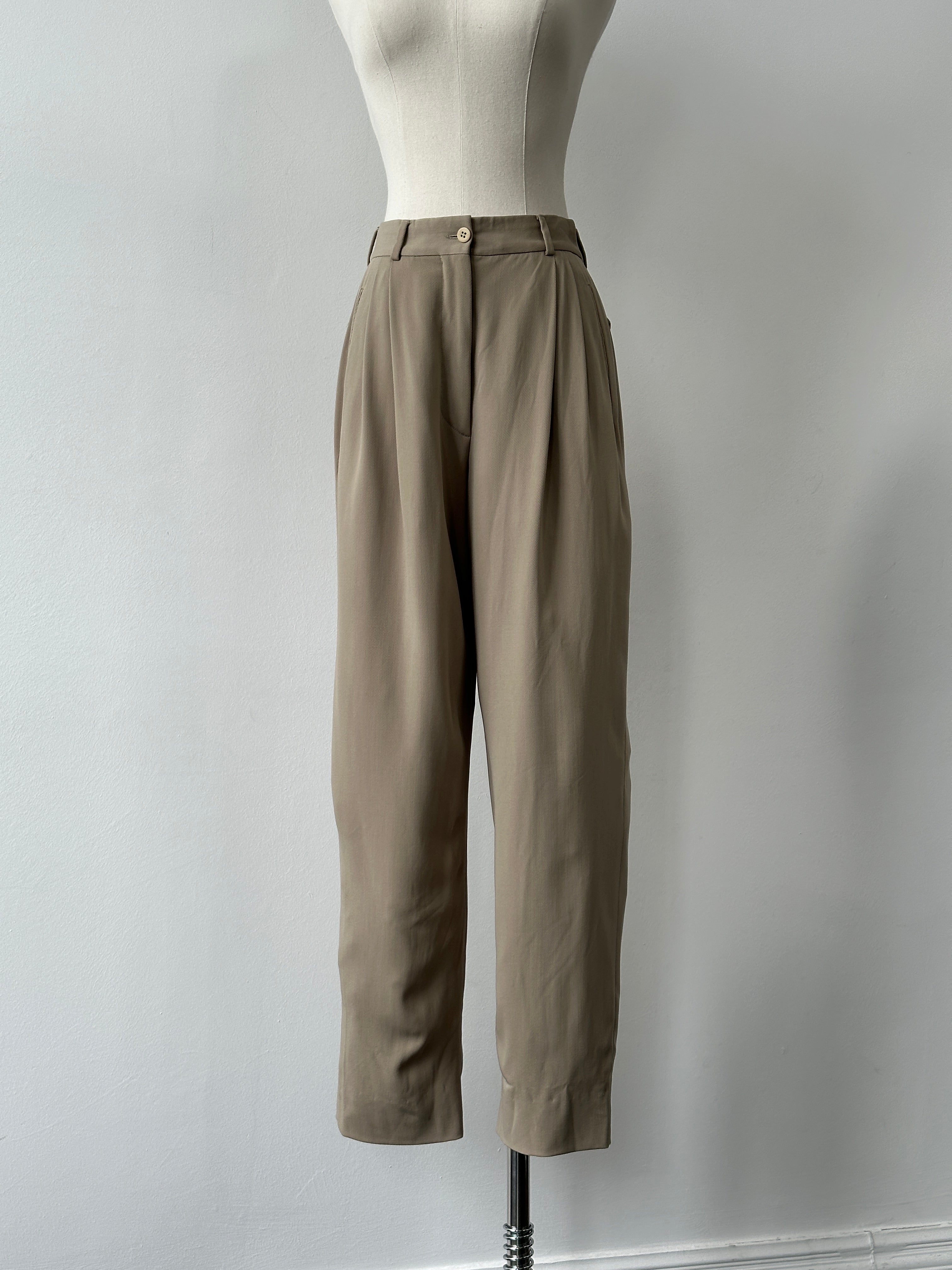 Giorgio Armani 1990s Tapered Leg Tailored Trousers - W24