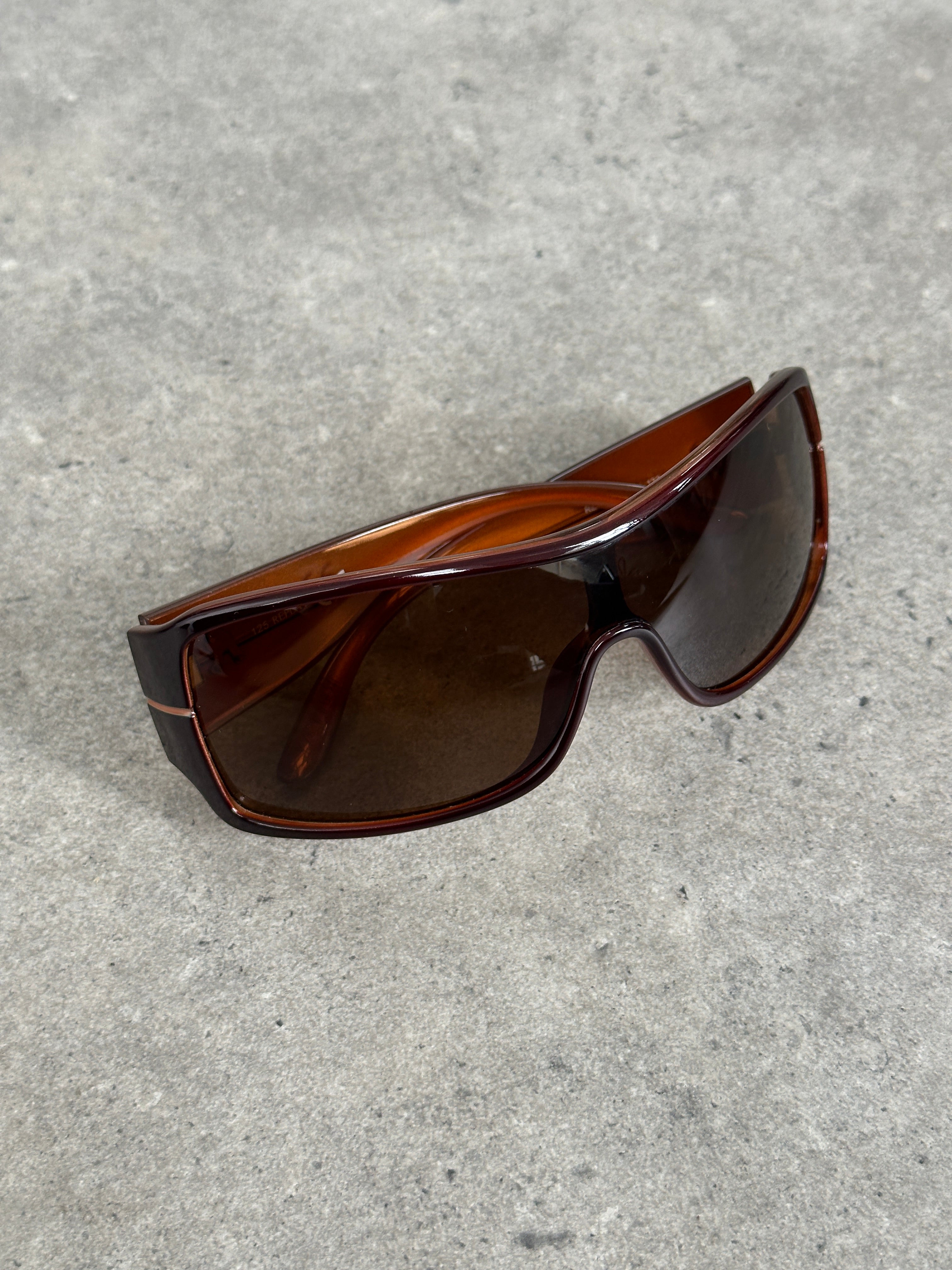 Replay 2000s Oversized Shield Logo Sunglasses