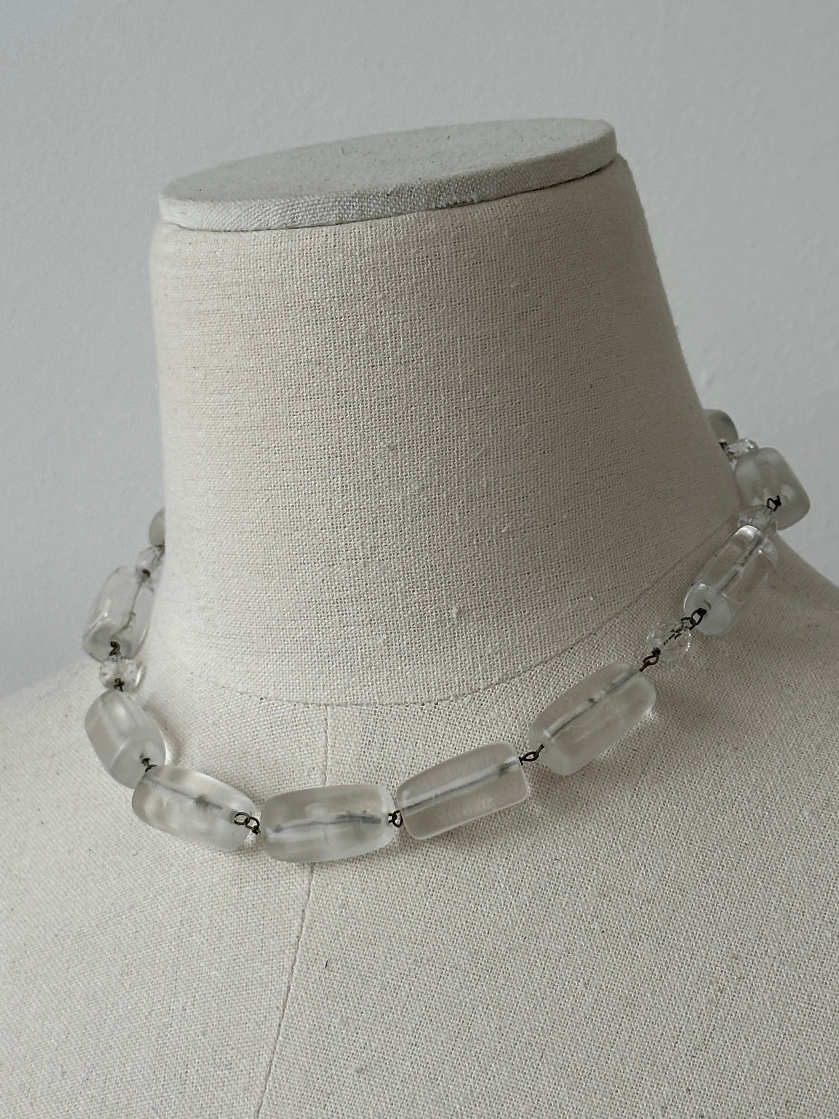 Giorgio Armani Le Collezioni 2000s Frosted Resin Necklace