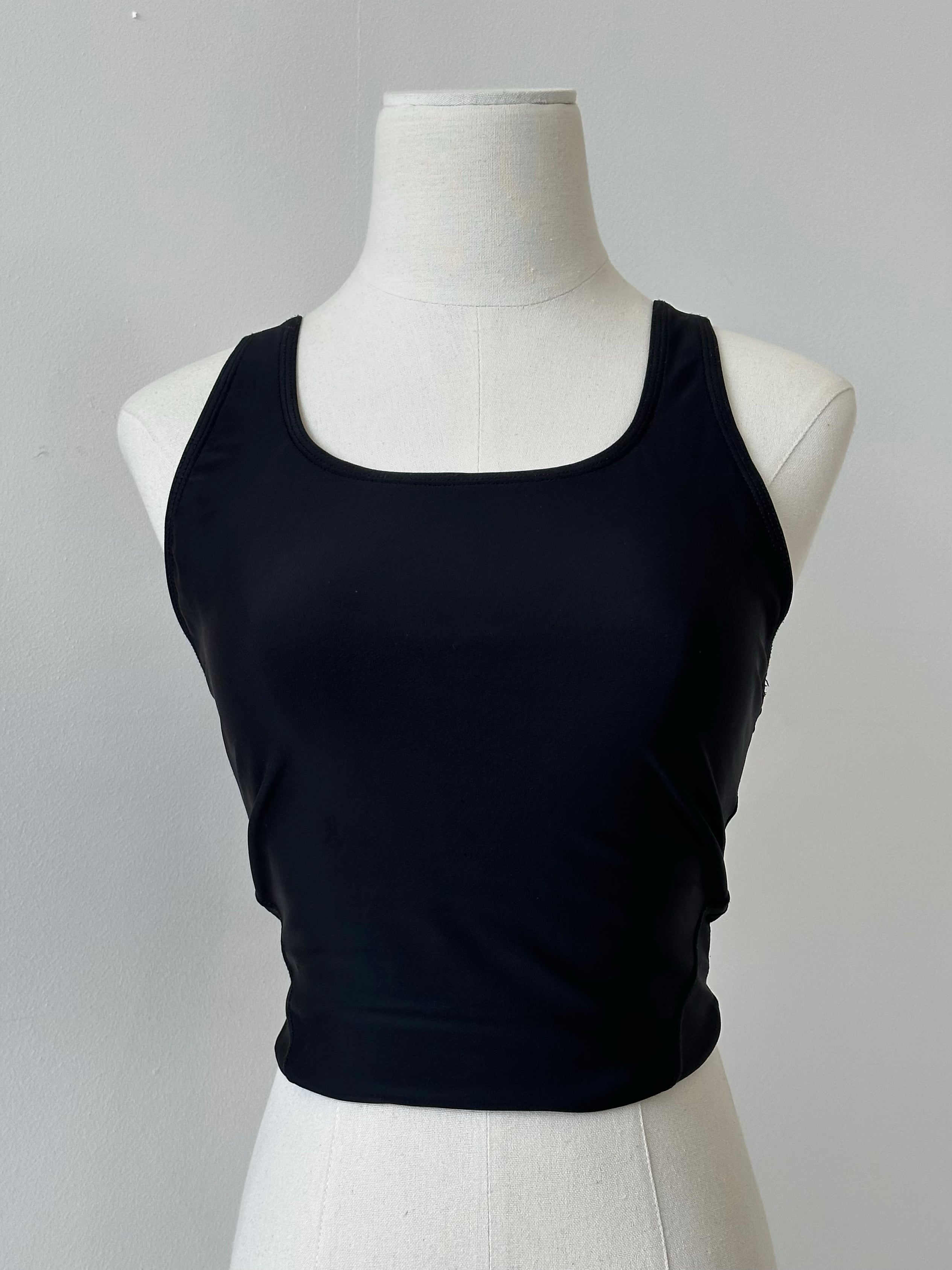 Vintage 2000s Sleeveless Racerback Crop Top - S-M