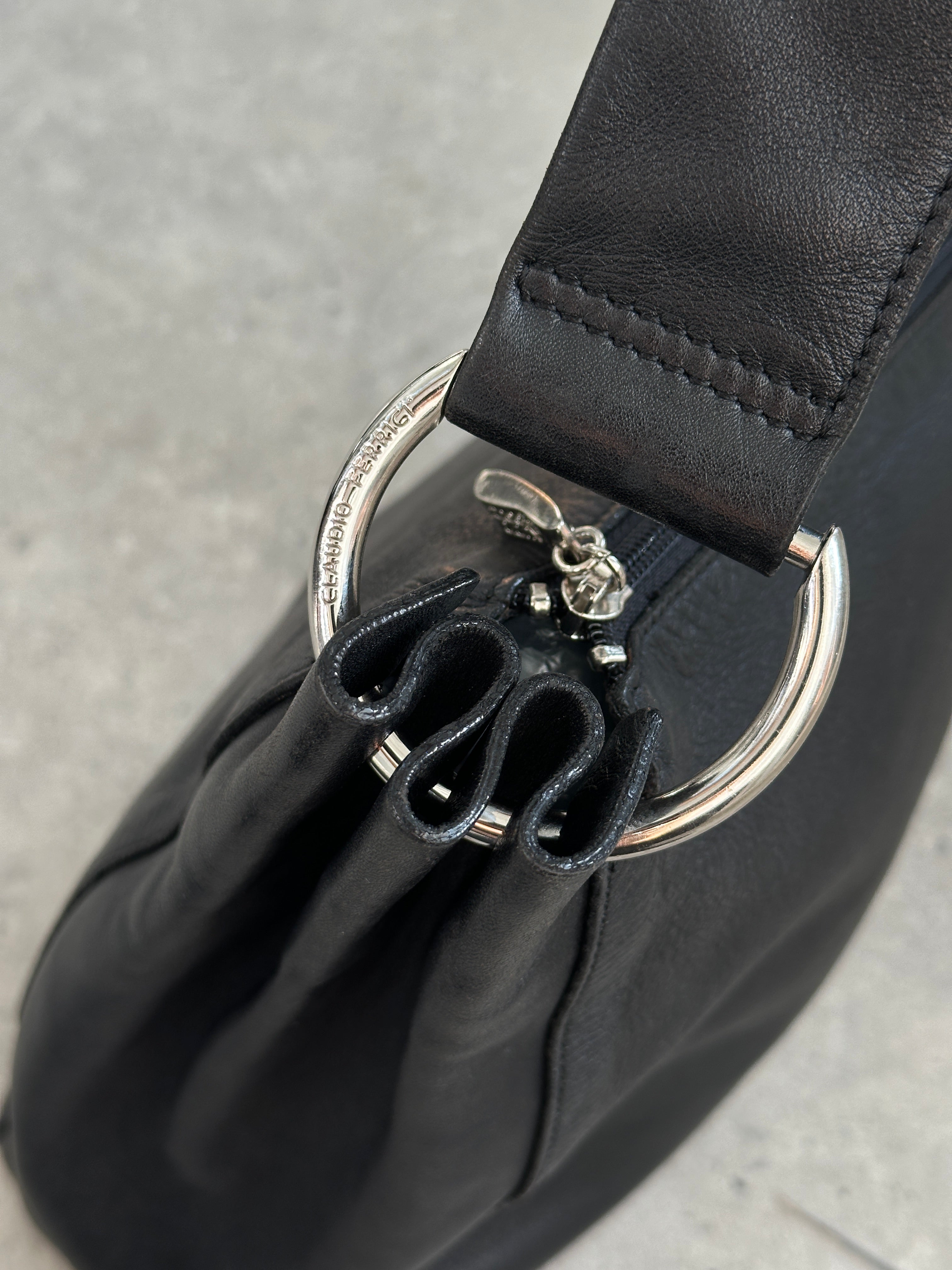 Vintage 1990s Leather Shoulder Bag
