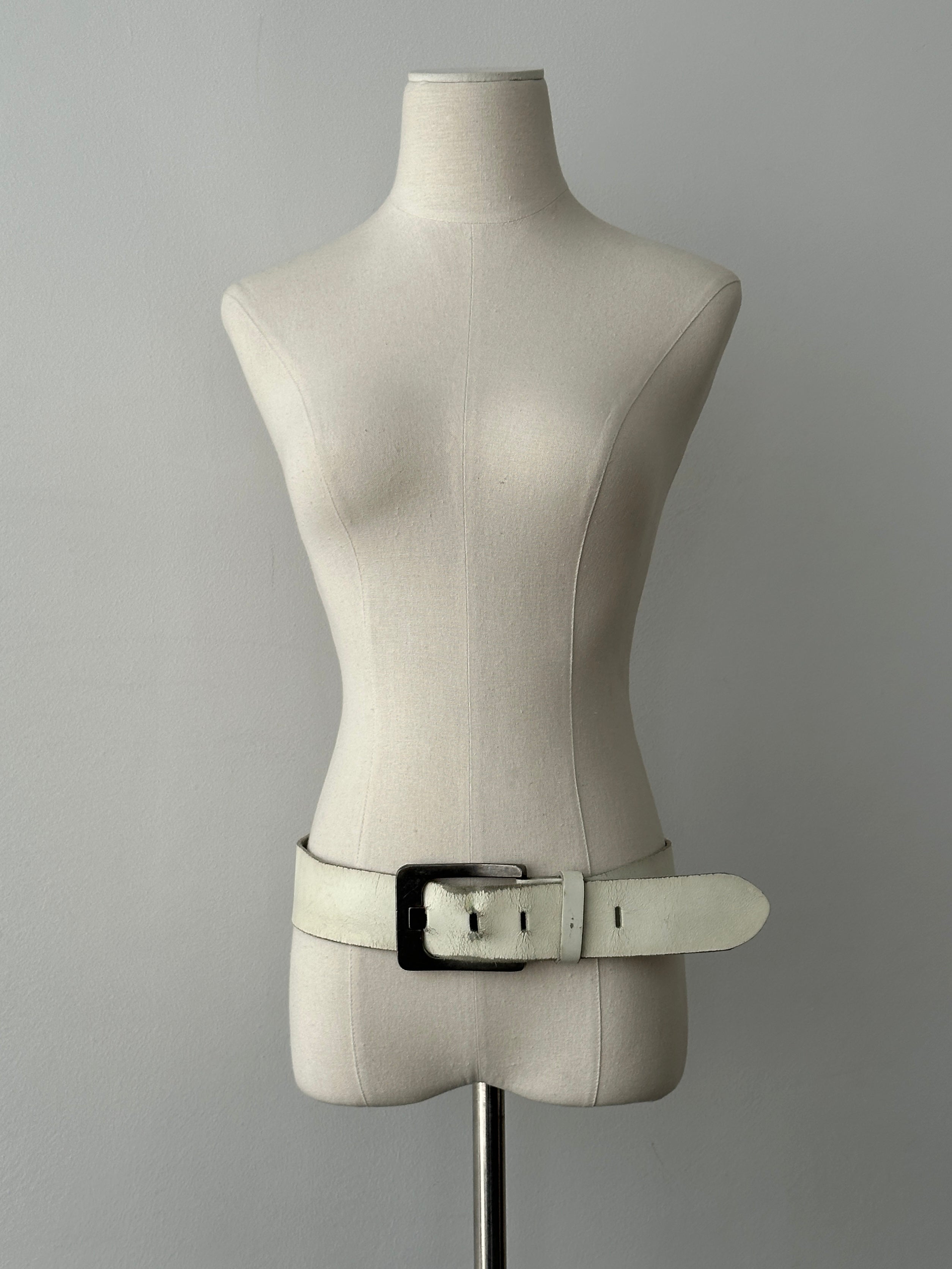 Vintage 1990s Leather Chunky Belt - W34-38