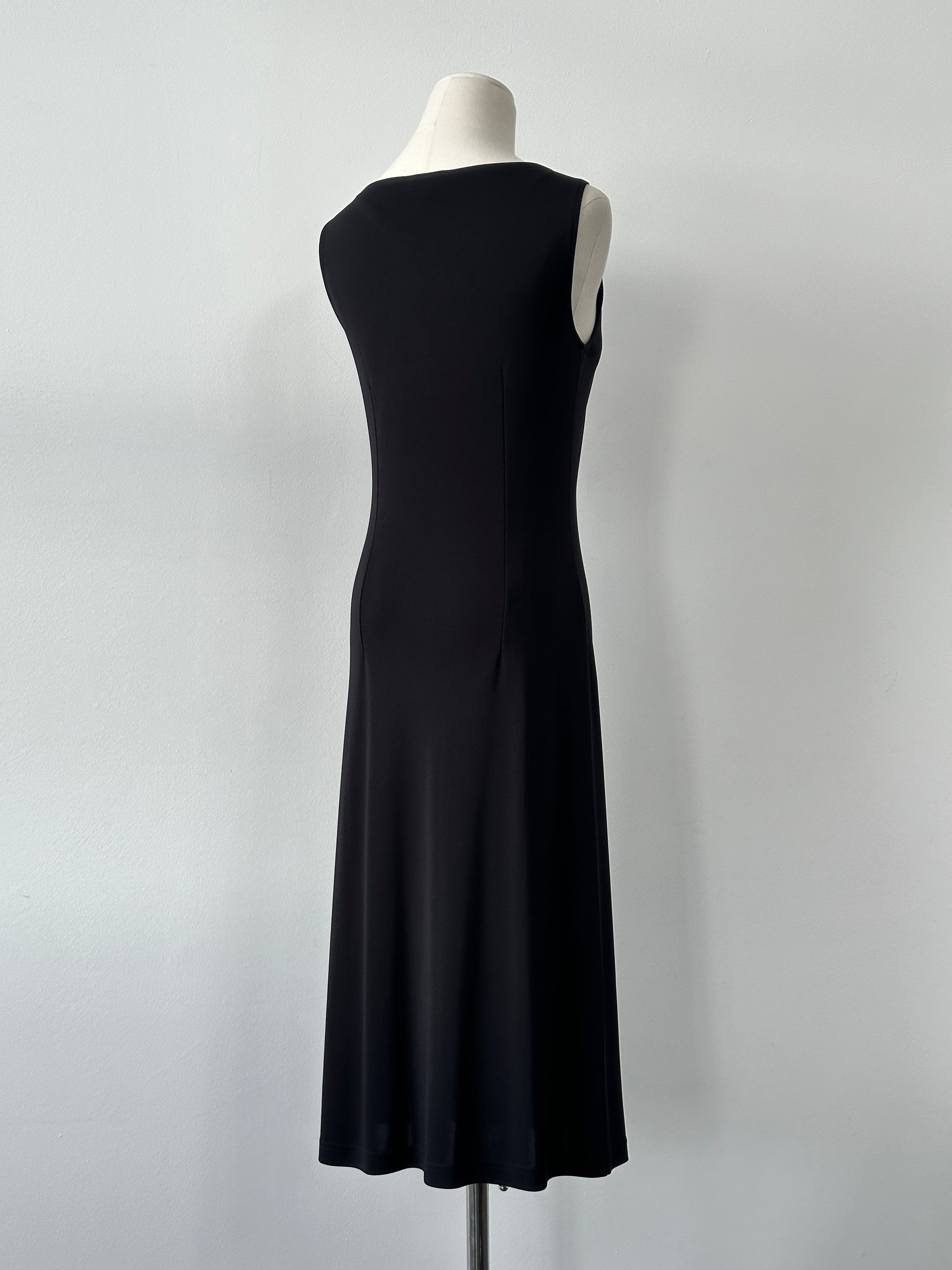 Vintage 1990s Sleeveless Cowl Neck Midi Dress - M
