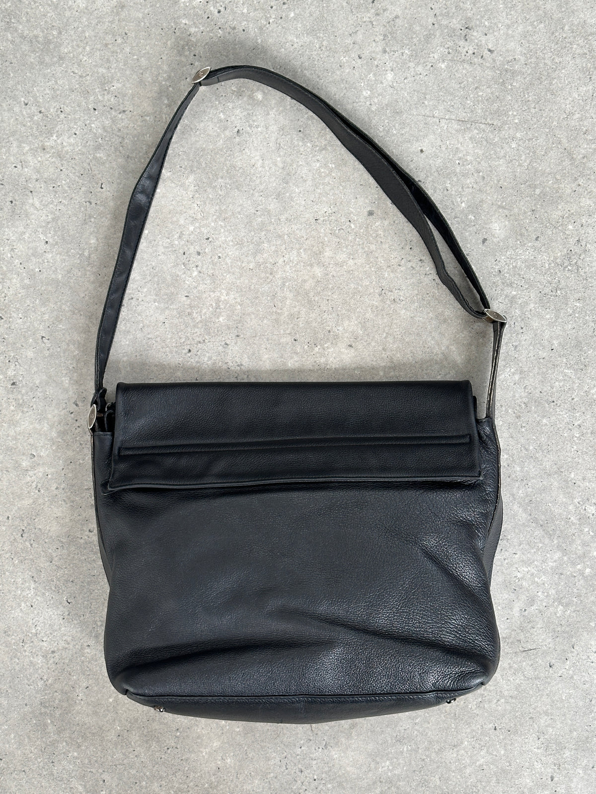 Giorgio Armani 1990s Leather Logo Crossbody Bag