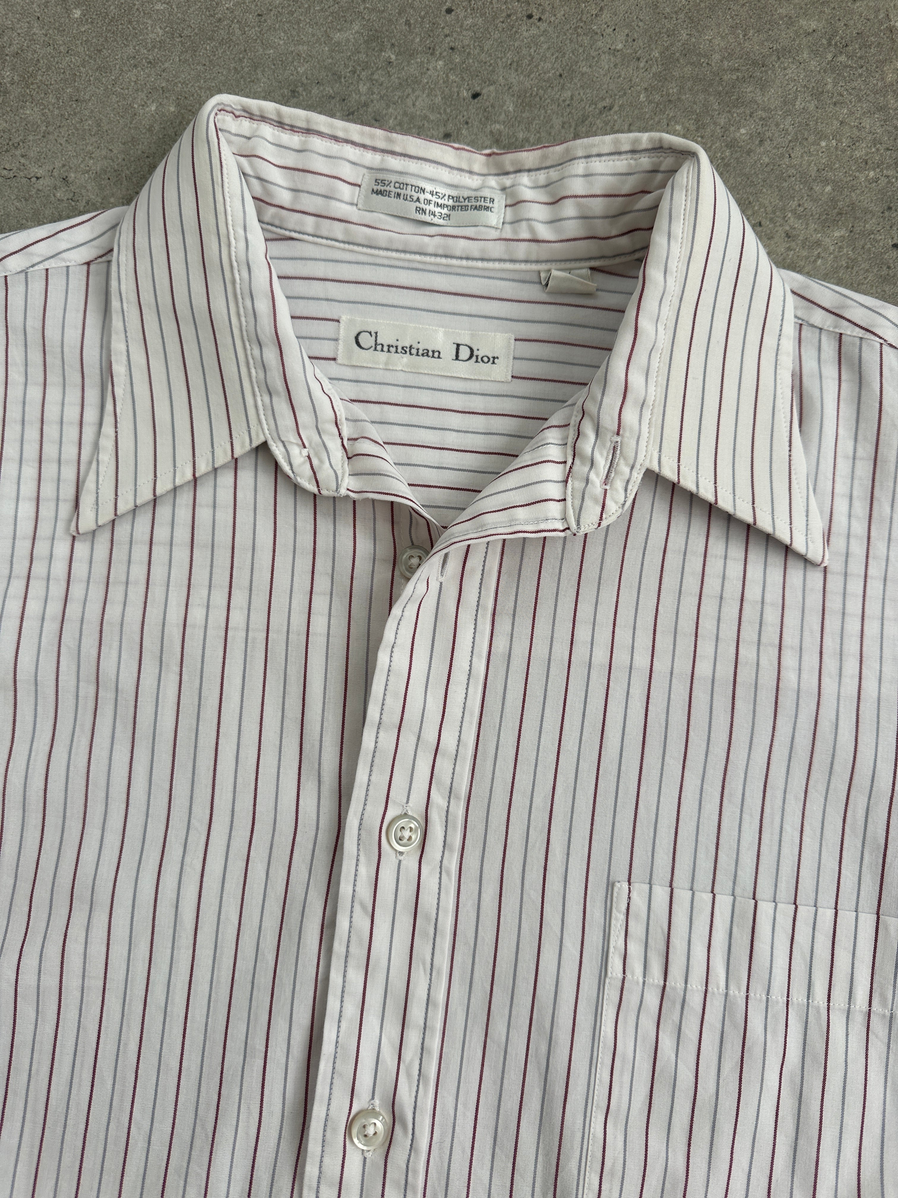 Christian Dior 1990s Cotton Striped Shirt - M