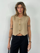 Mani 1990s Wool Sleeveless Top - M