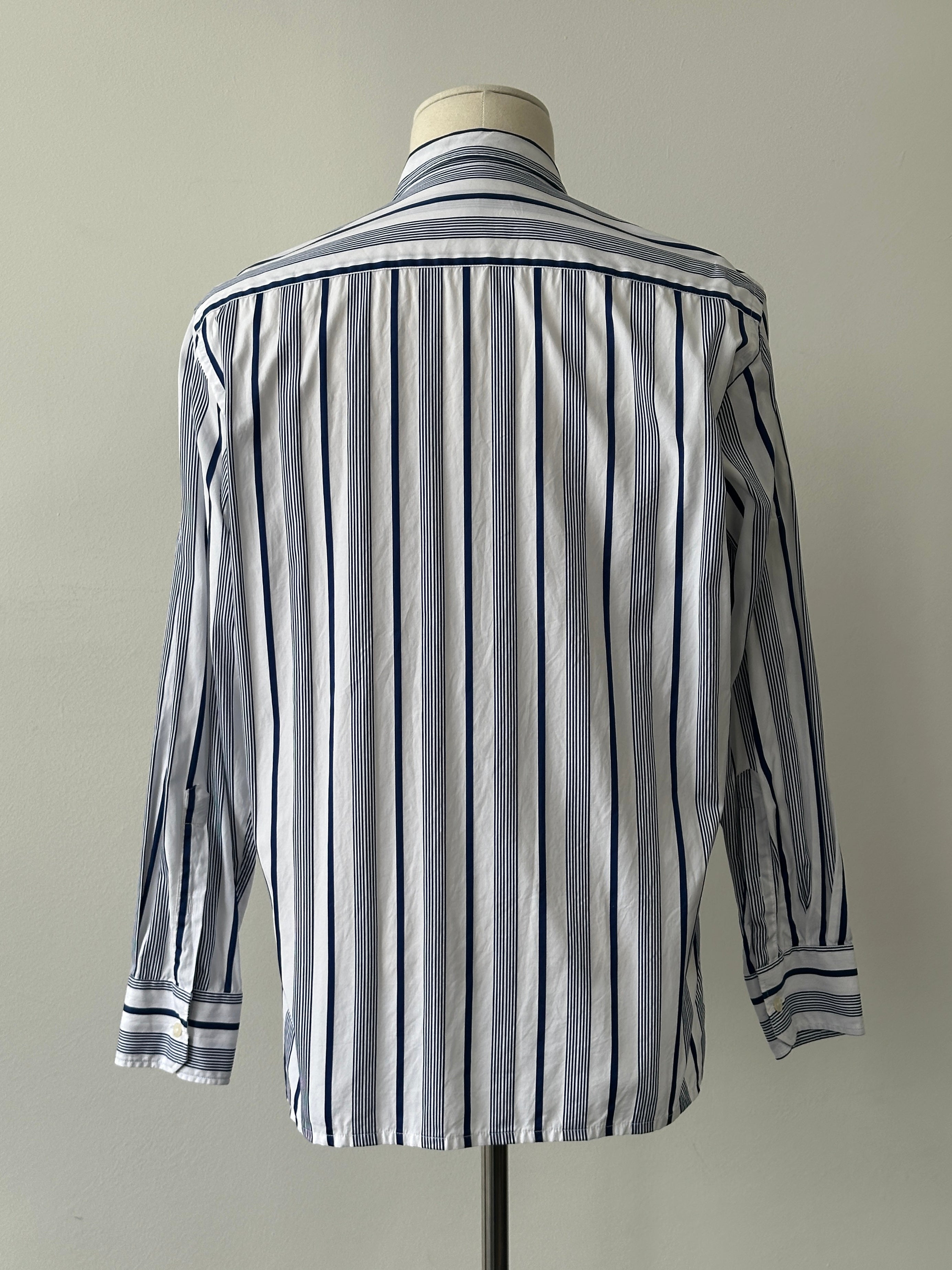 Aquascutum 2000s Cotton Striped Shirt - M