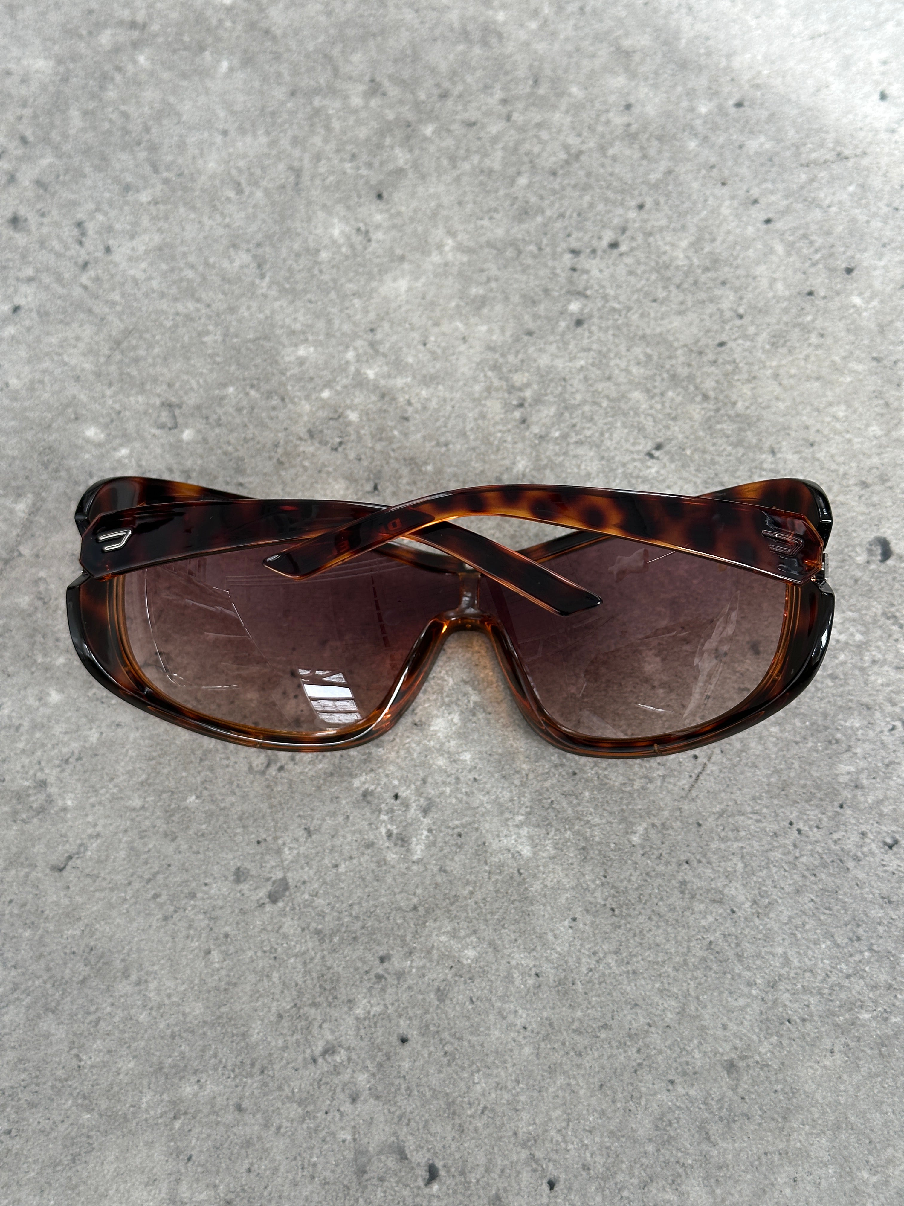 Diesel 2000s Oversized Shield Logo Sunglasses
