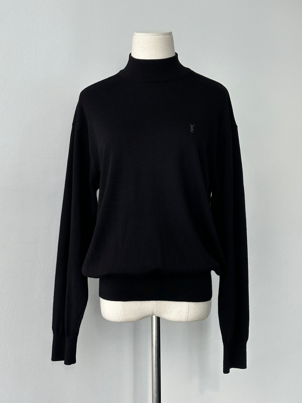 Yves Saint Laurent 1990s Wool High Neck Jumper - M