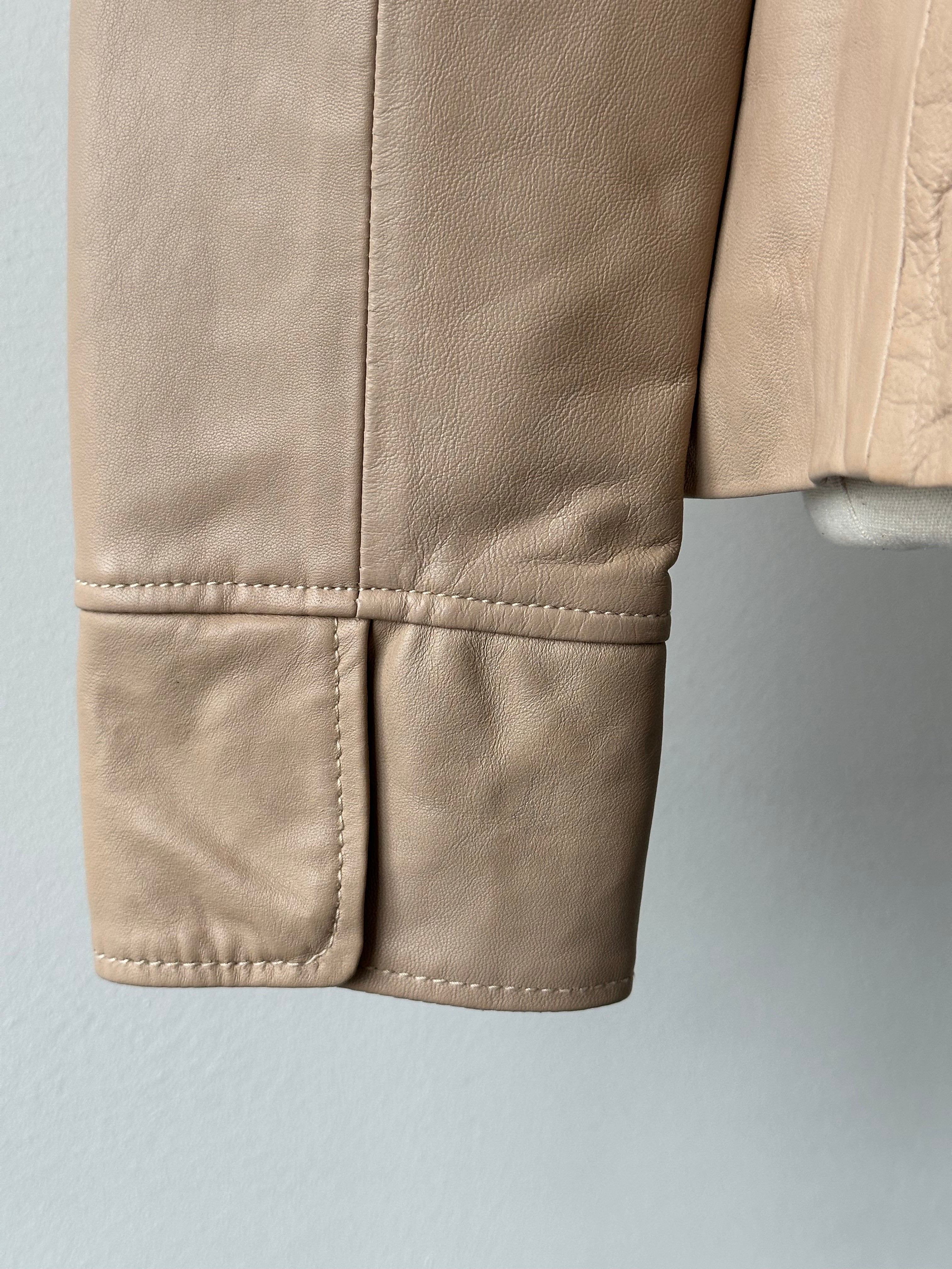 British Vintage 1990s Asymmetric Leather Jacket - M