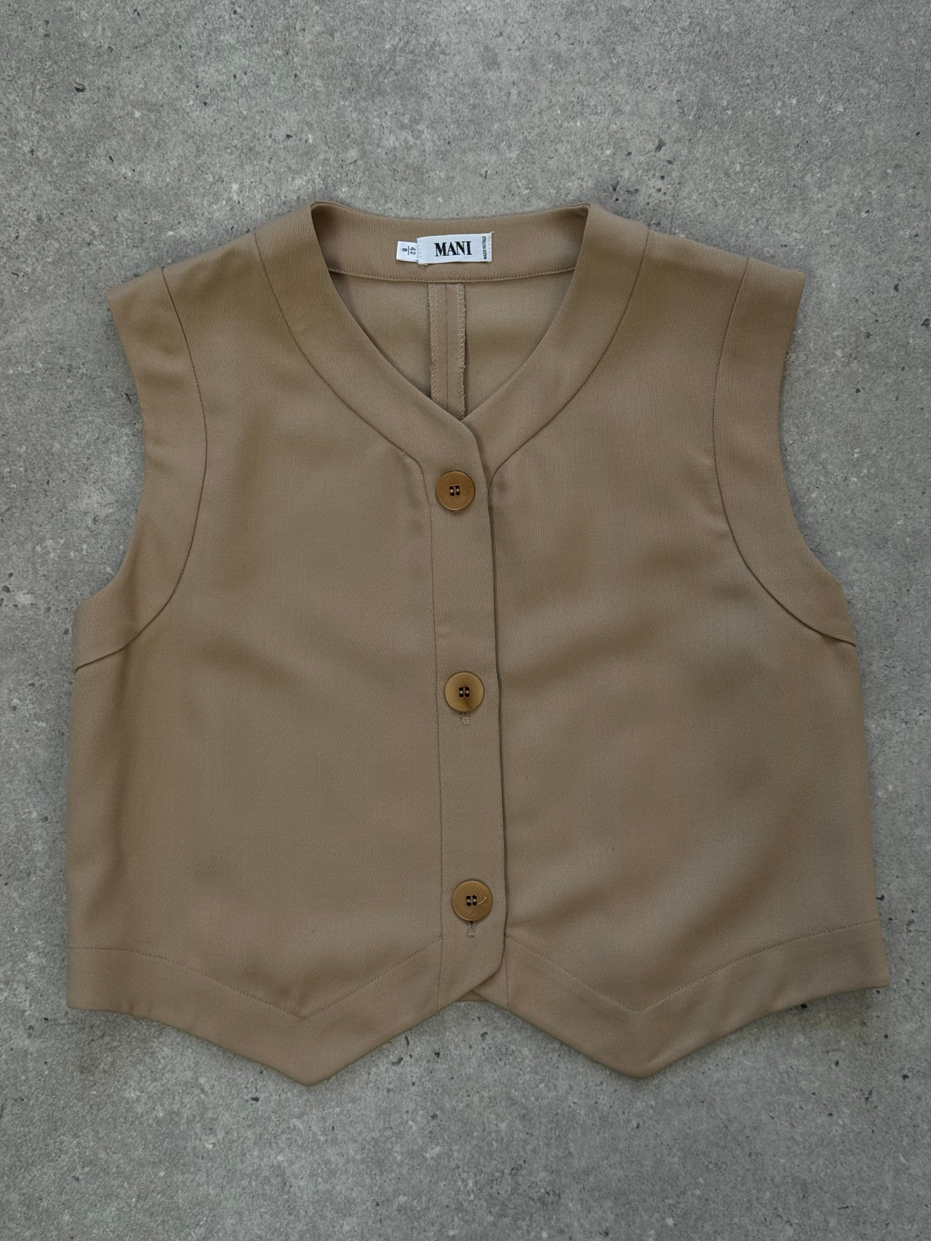 Mani 1990s Wool Sleeveless Top - M