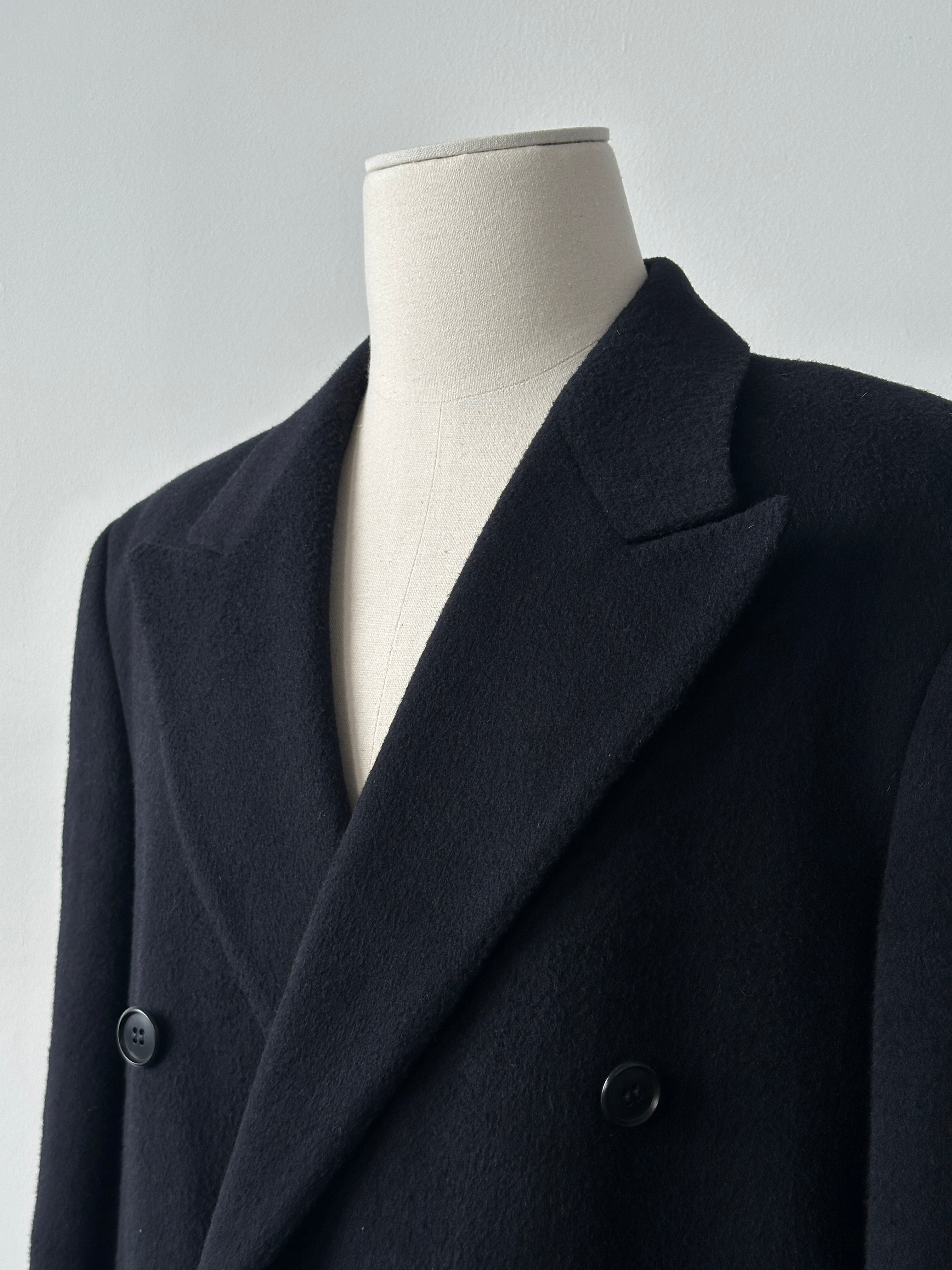Vintage 1990s Wool Cashmere Double Breasted Coat - L | SYLK