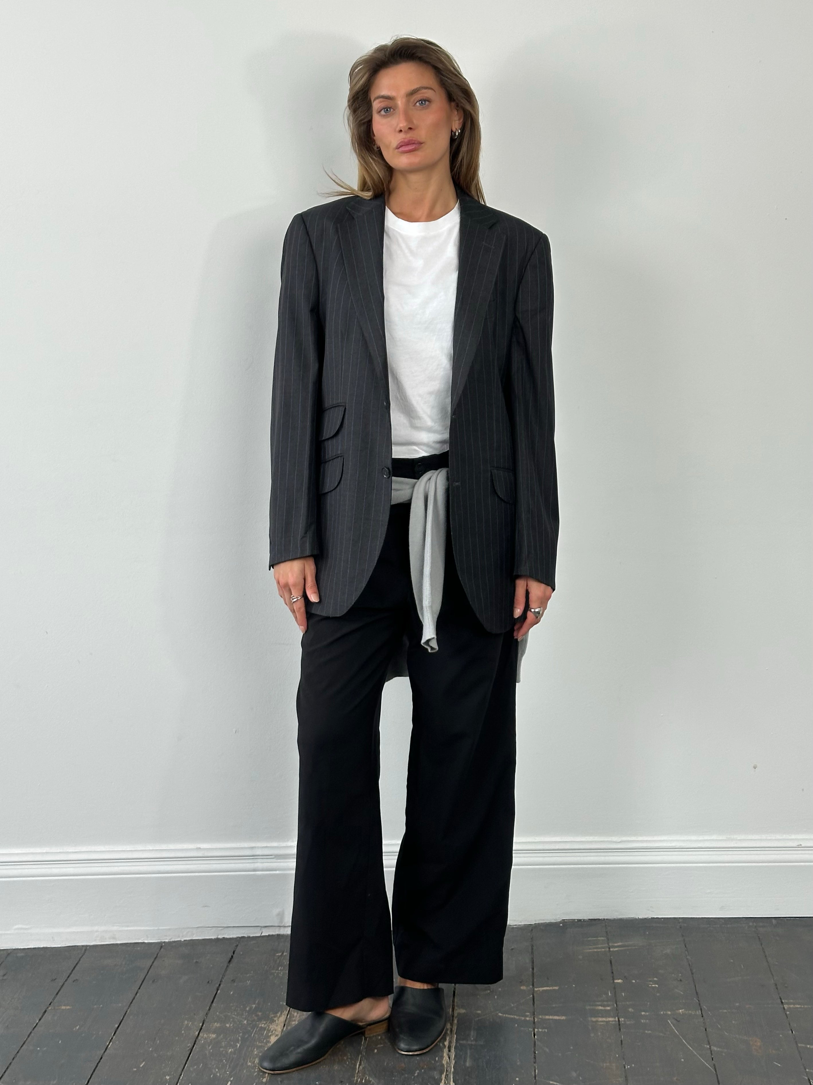 Loro Piana x Hackett 2000s Pure Wool Striped Blazer - 40R/L