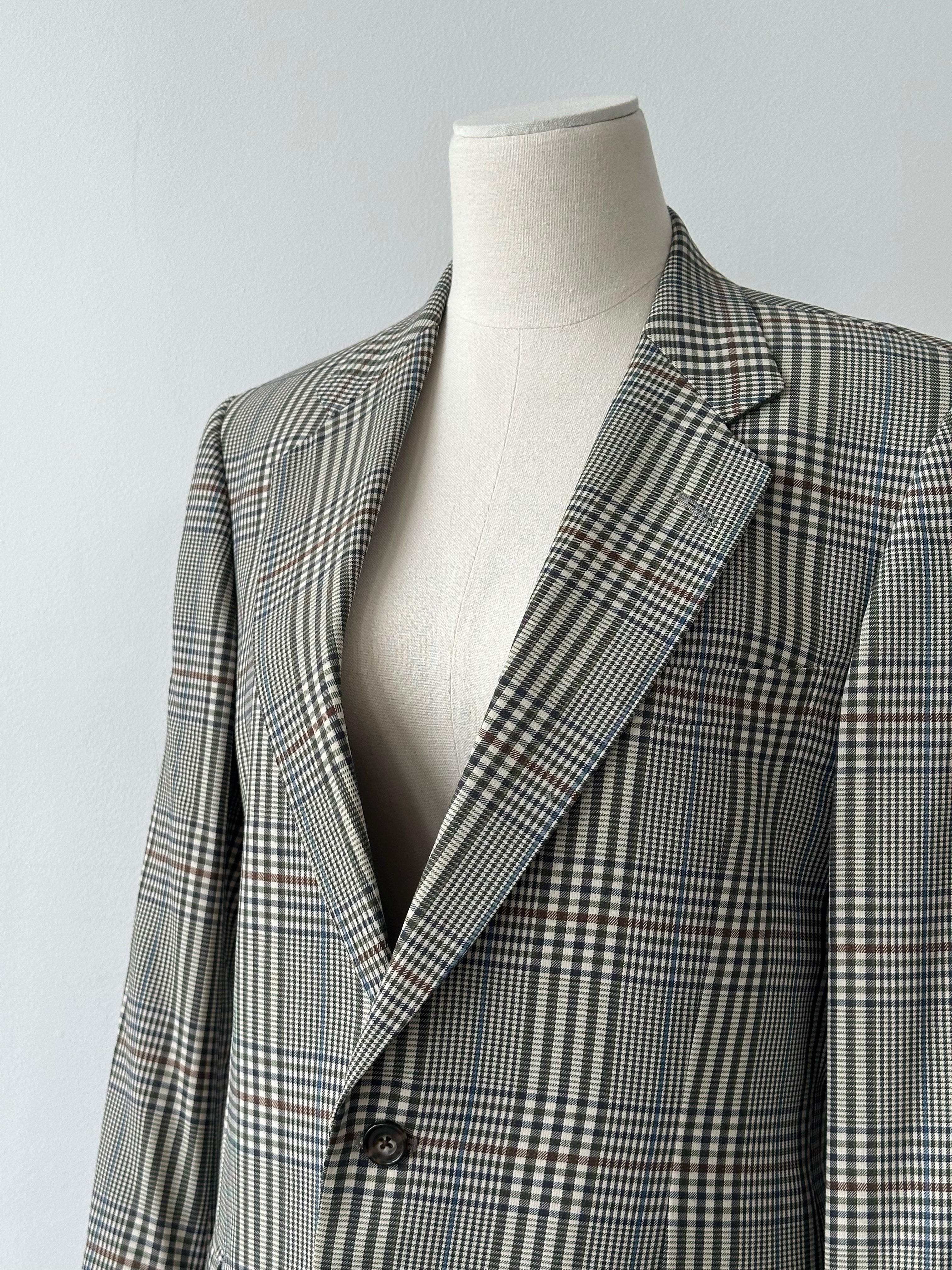 Burberry 1990s Check Single Breasted Blazer - S