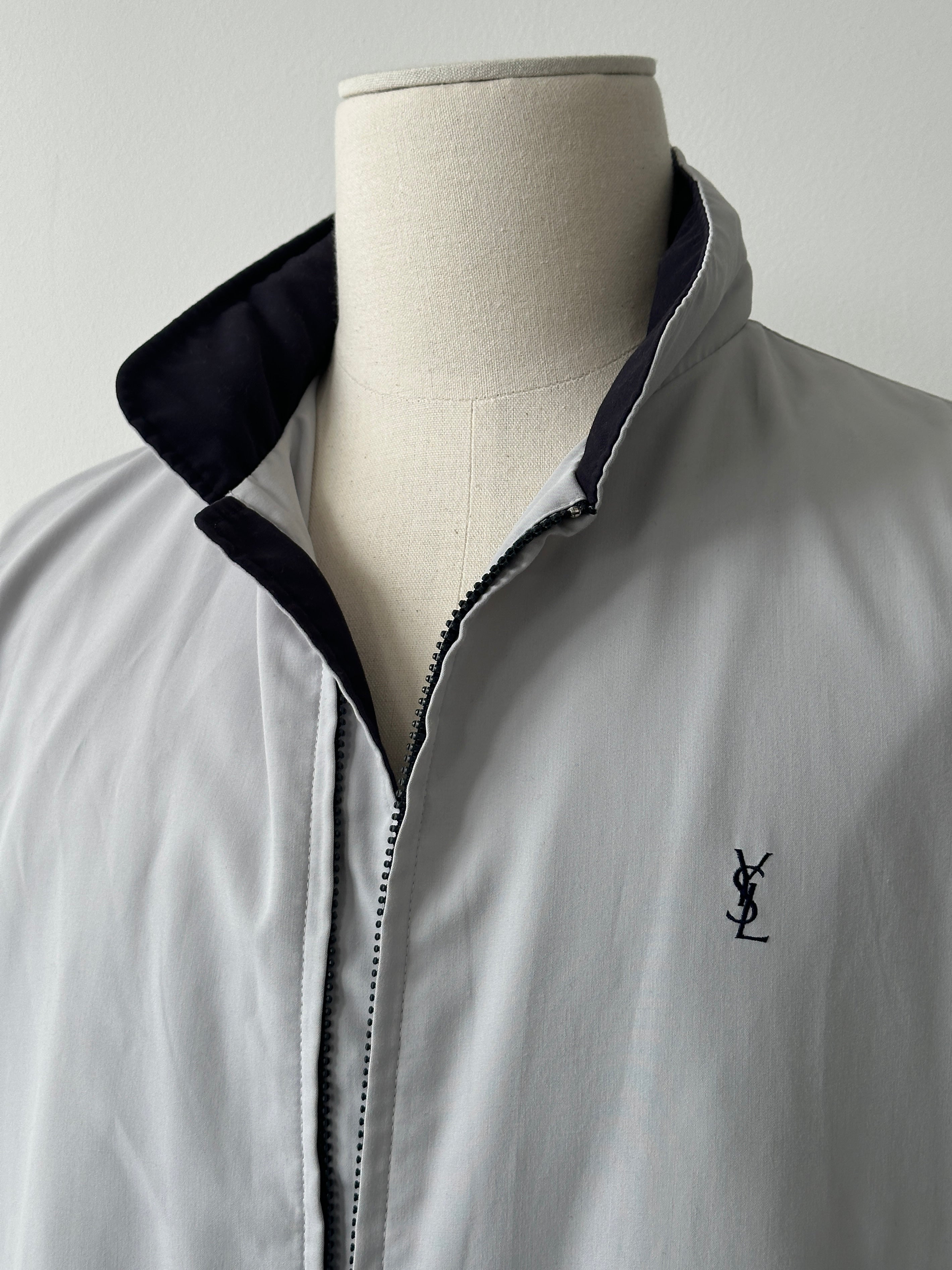Yves Saint Laurent Pour Homme 1990s Hooded Logo Jacket - M-L