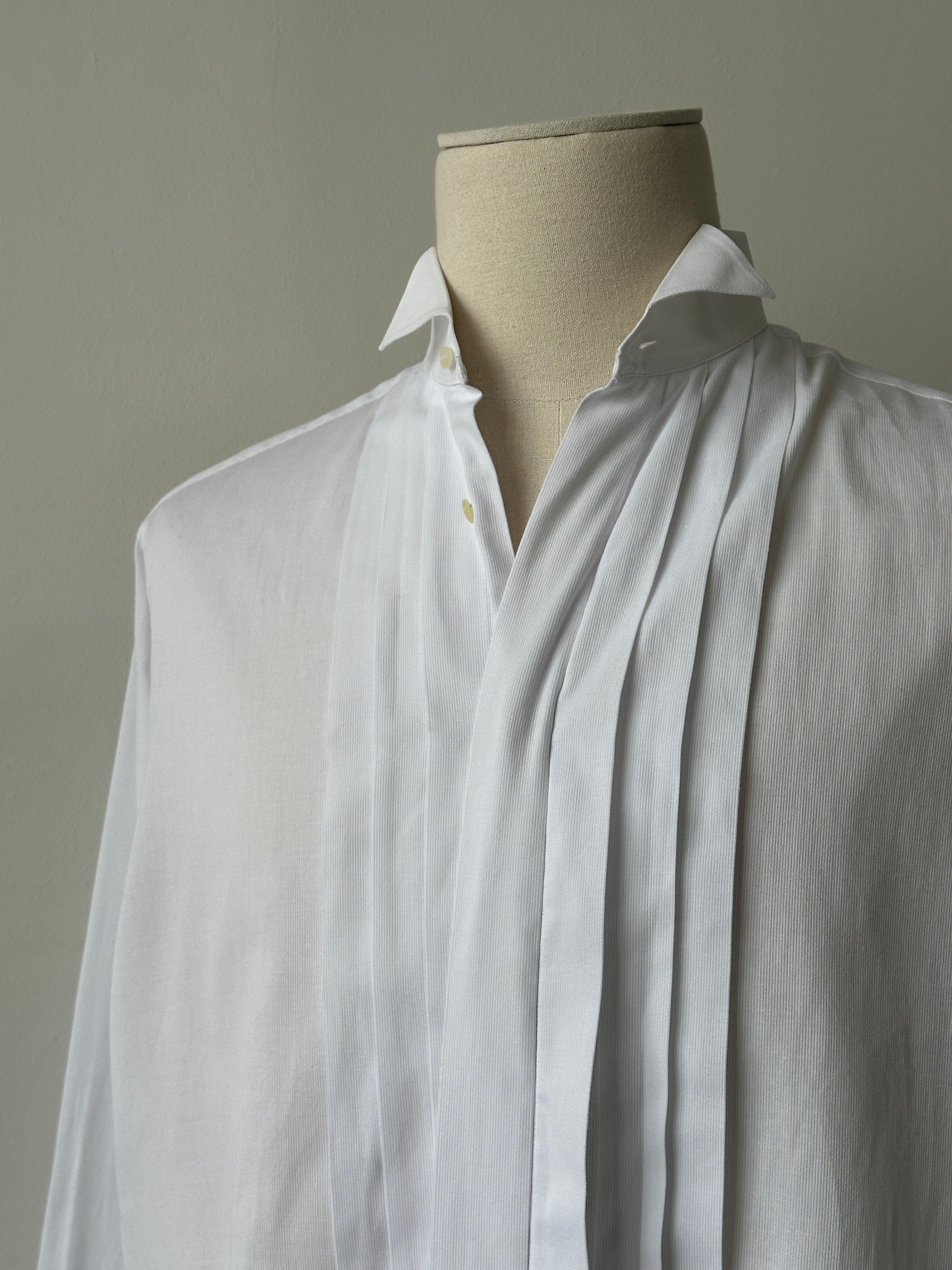 Christian Dior Monsieur 1990s Cotton Tuxedo Shirt - L