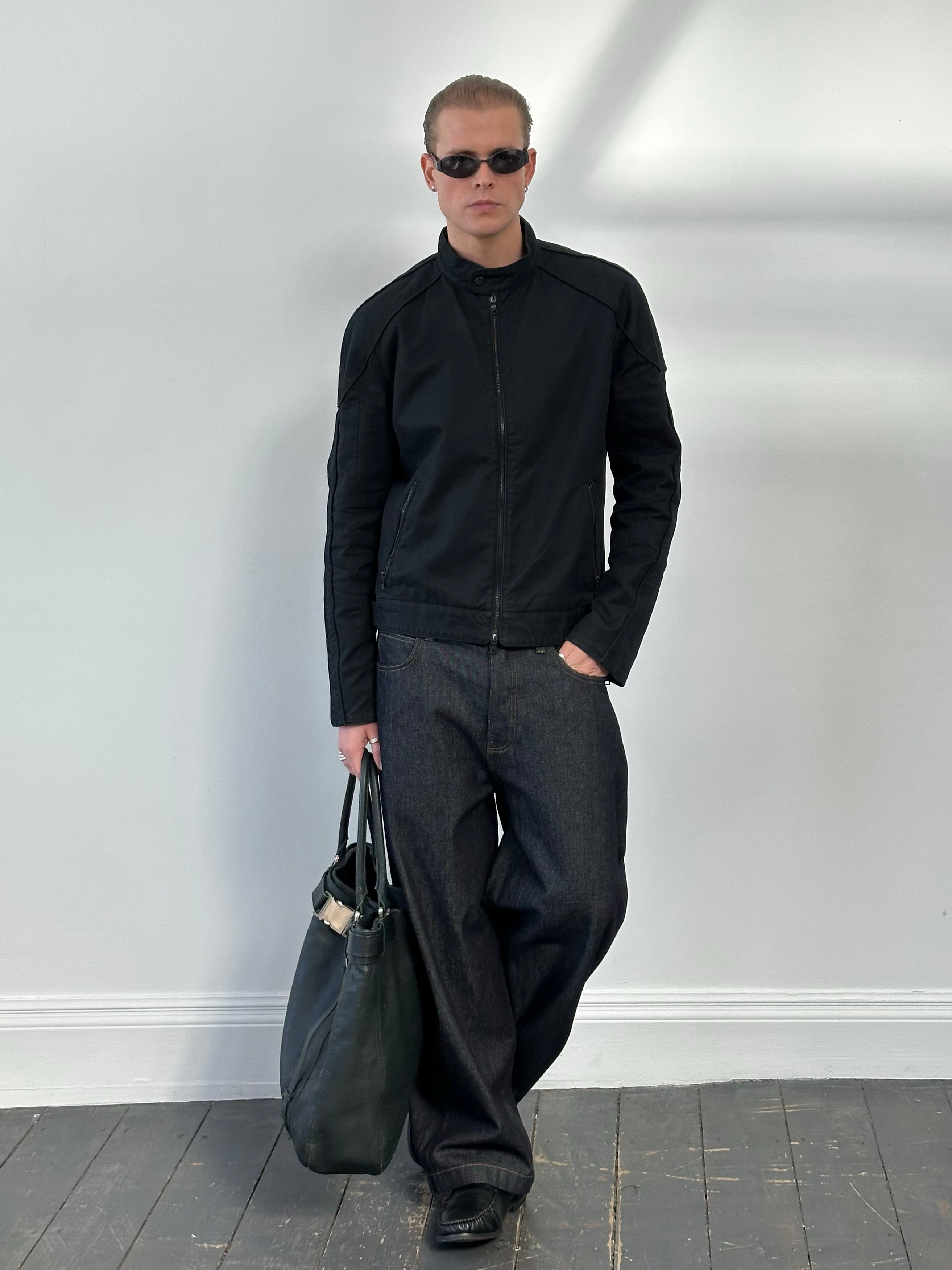 Italian Vintage 2000s Leather Buckle Shoulder Bag