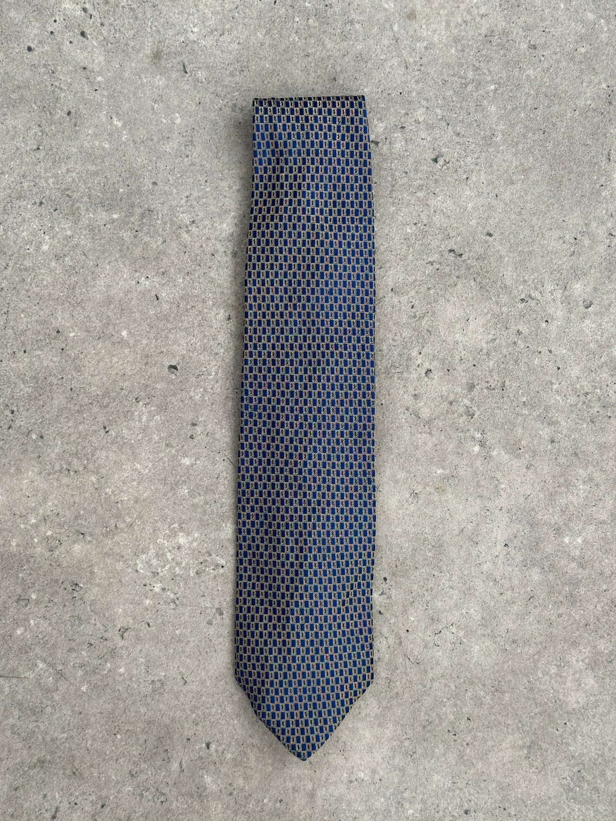 Vintage 1990s Pure Silk Geometric Tie