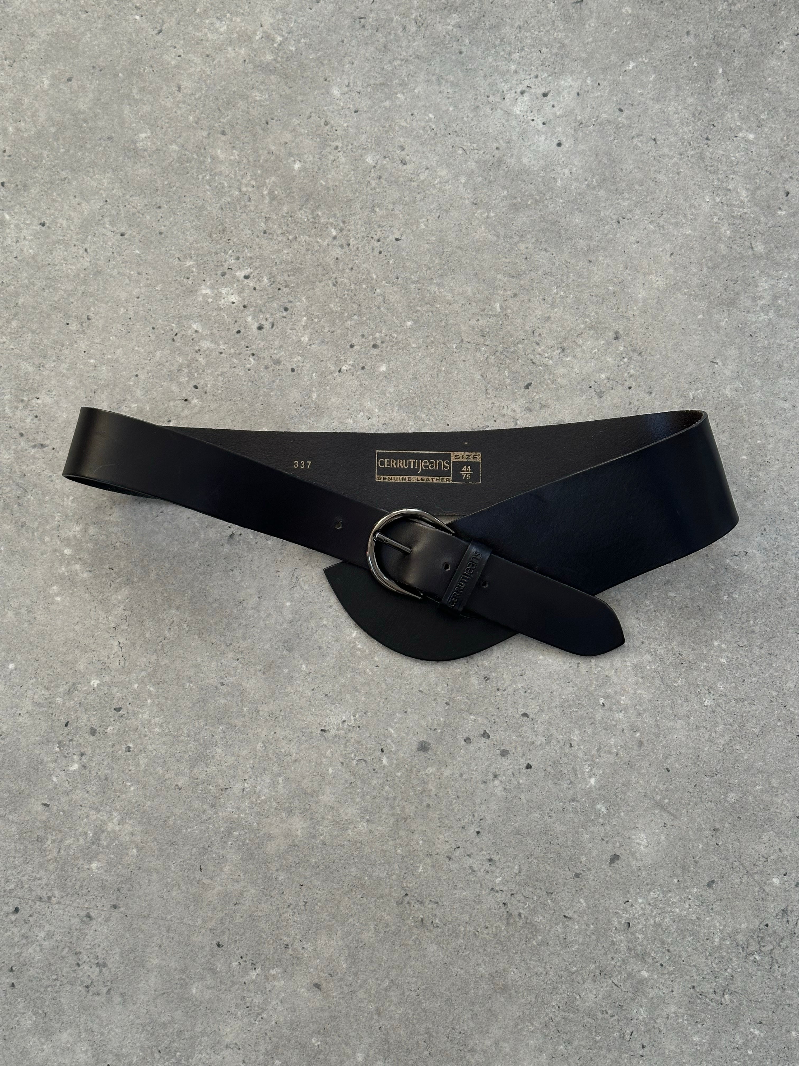 Cerruti Jeans 1990s Leather Belt - W32-35