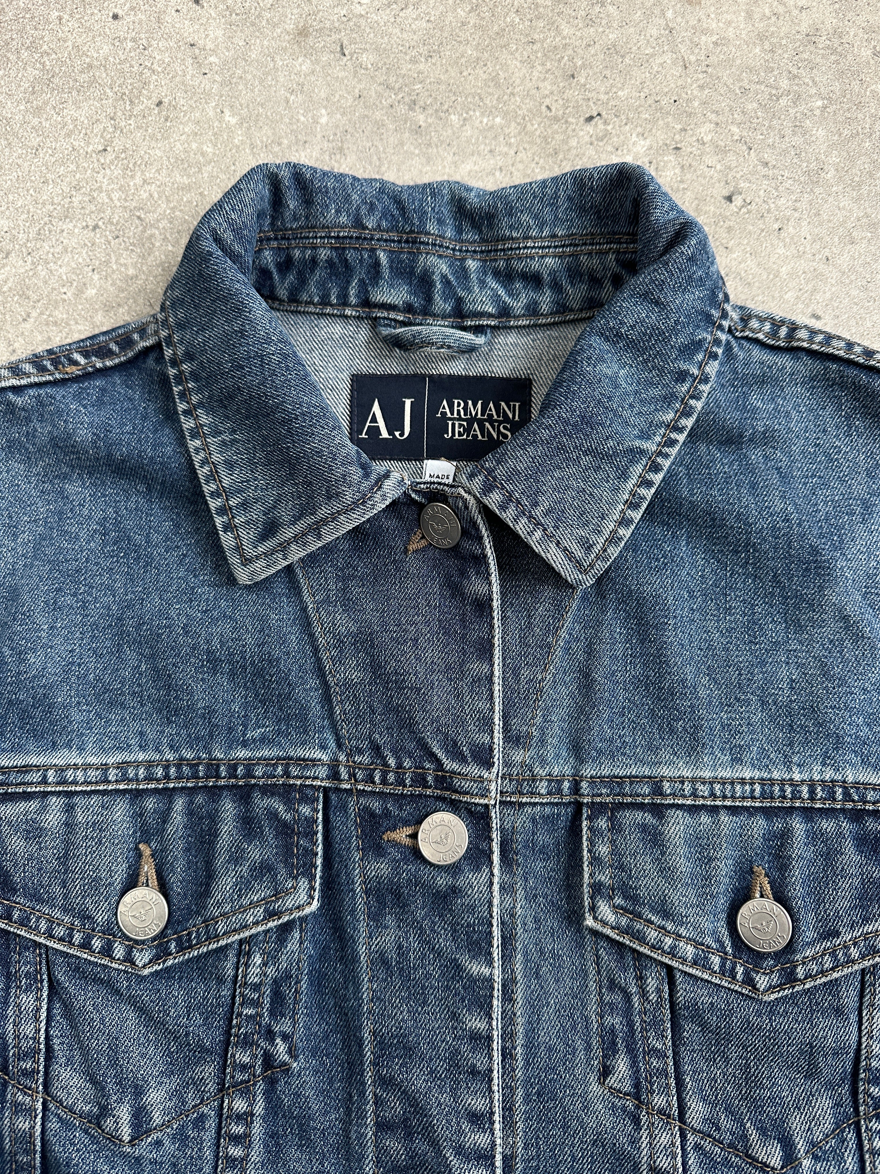 Armani Jeans 2000s Logo Denim Jacket - S