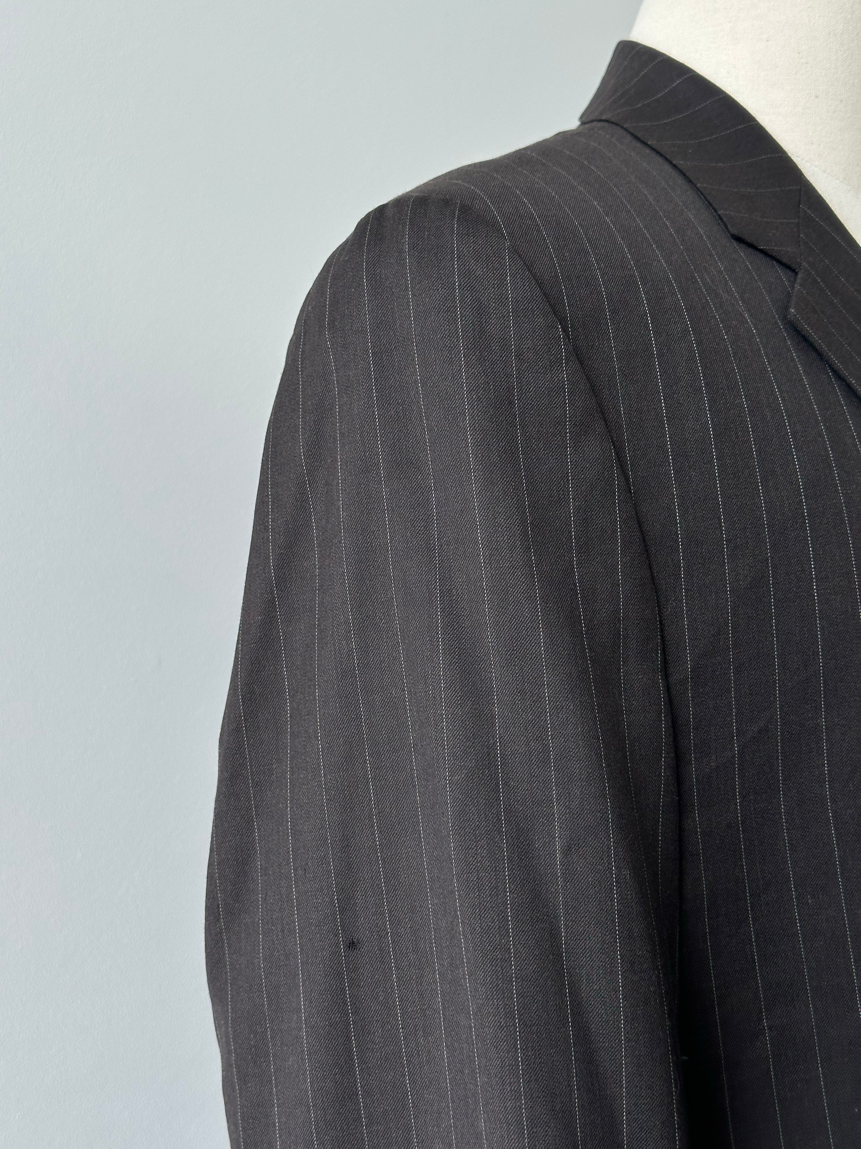Ralph Lauren 1990s Pure Wool Striped Blazer - 44R