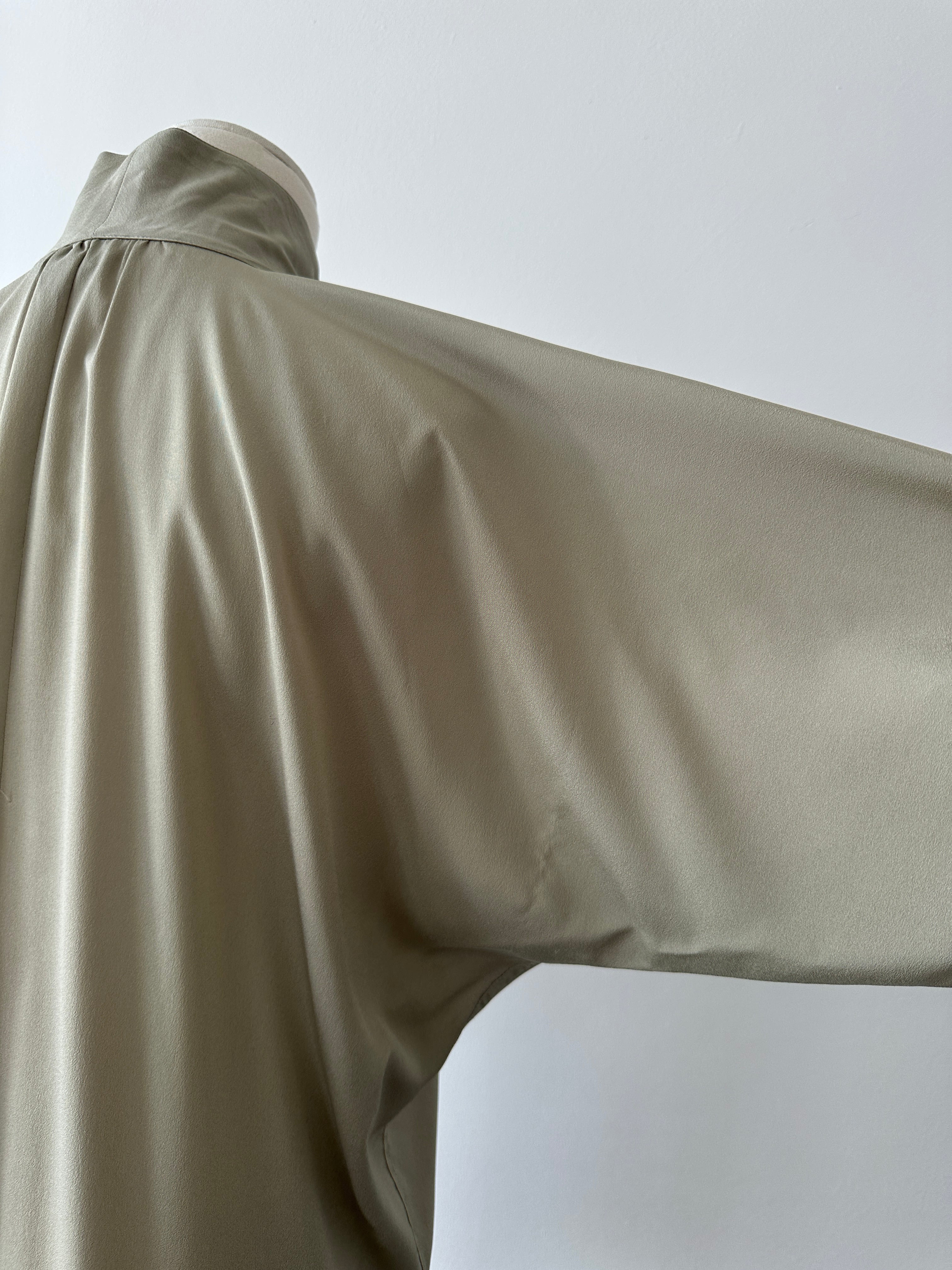 Vintage 1990s High Neck Batwing Shirt - M