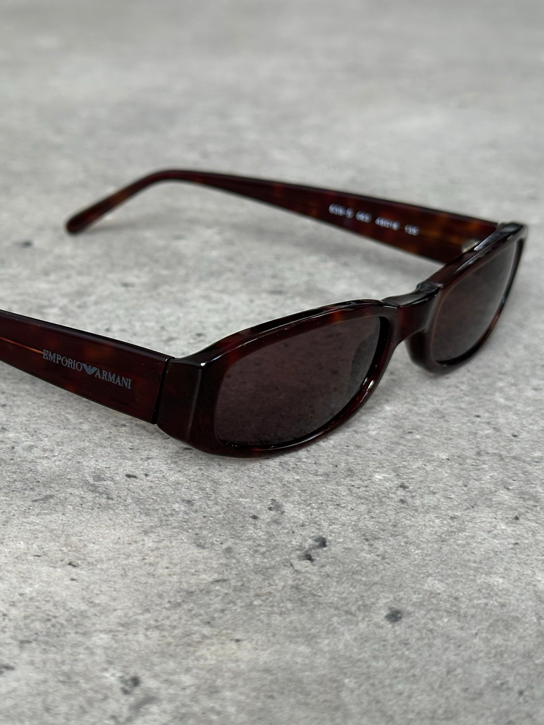 Emporio Armani 1990s Tortoiseshell Rectangle Mini Sunglasses