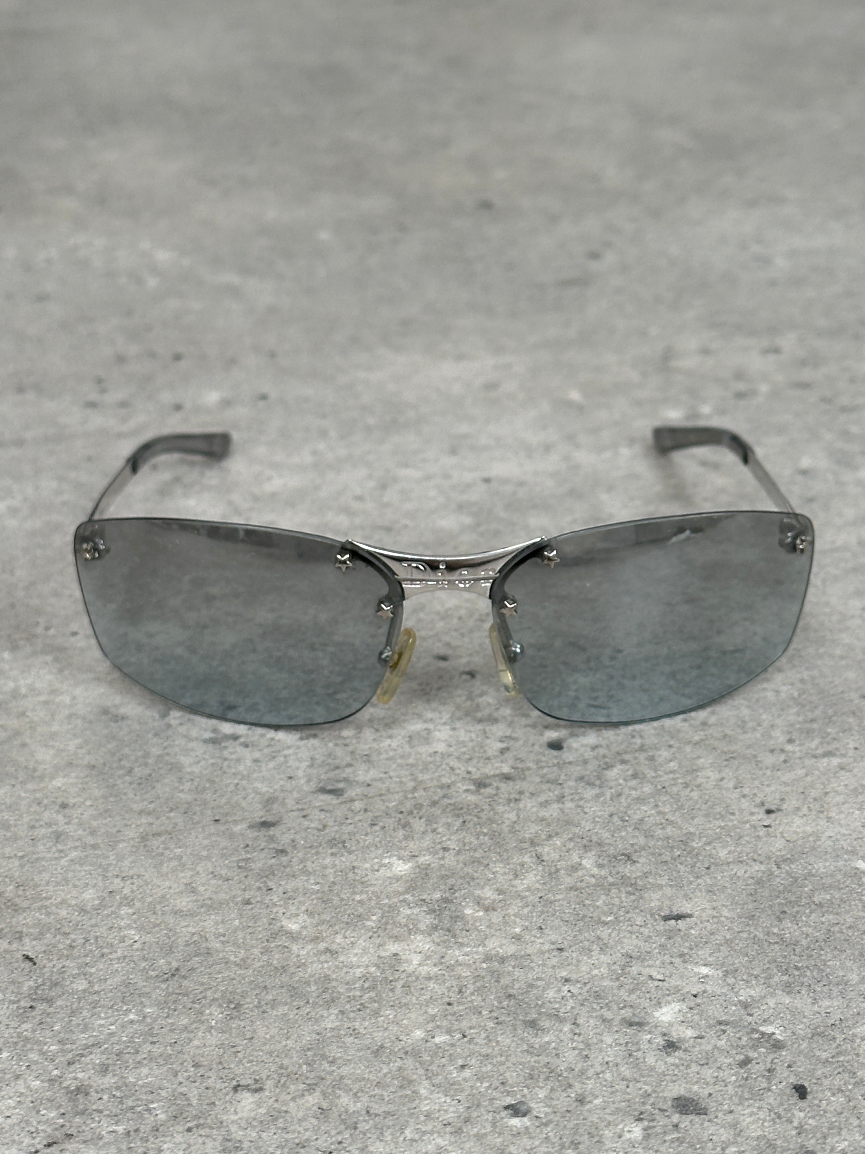 Christian Dior 1990s Mini Pop Rimless Logo Sunglasses