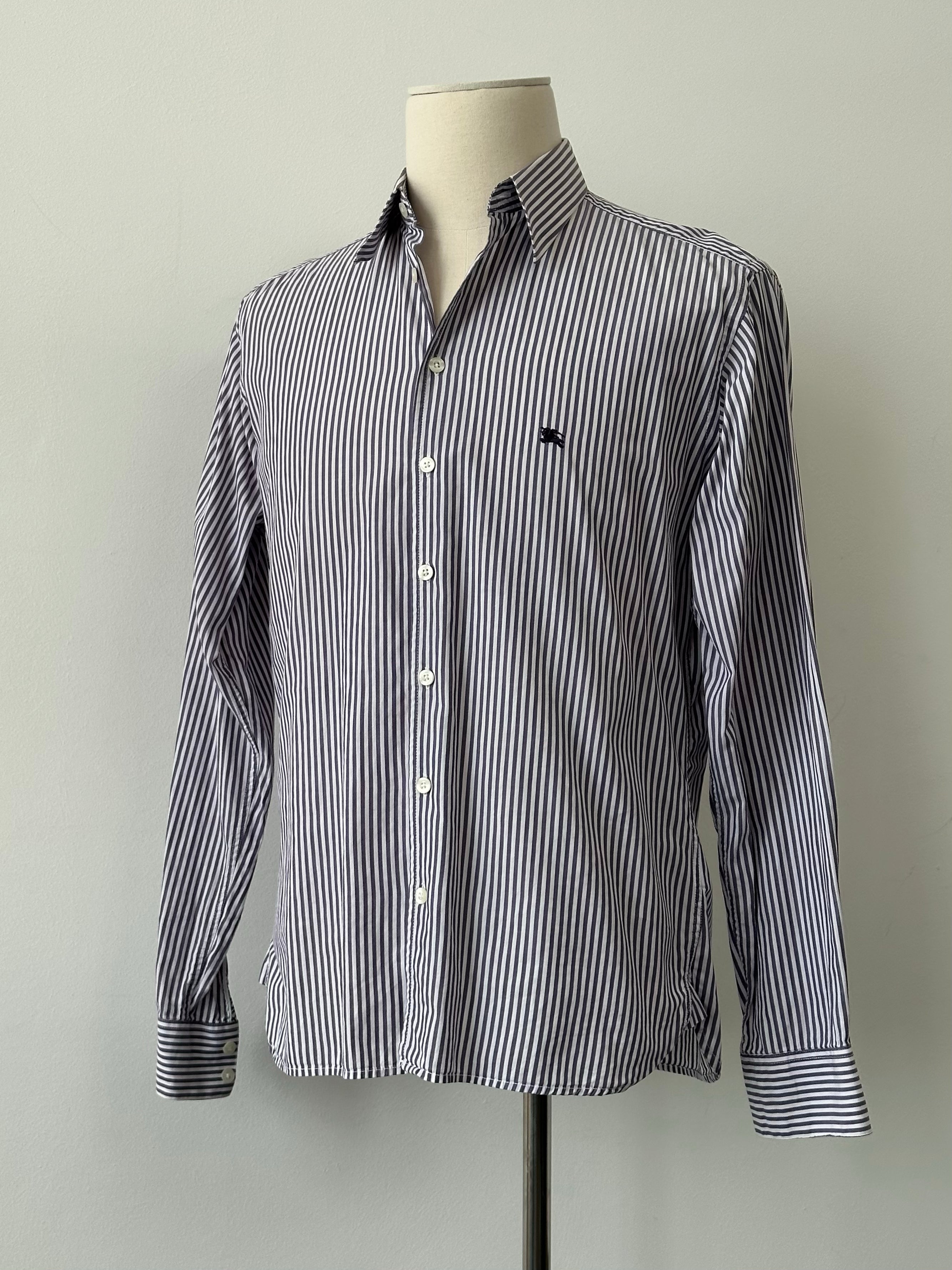 Burberry London 2000s Pure Cotton Striped Shirt - M