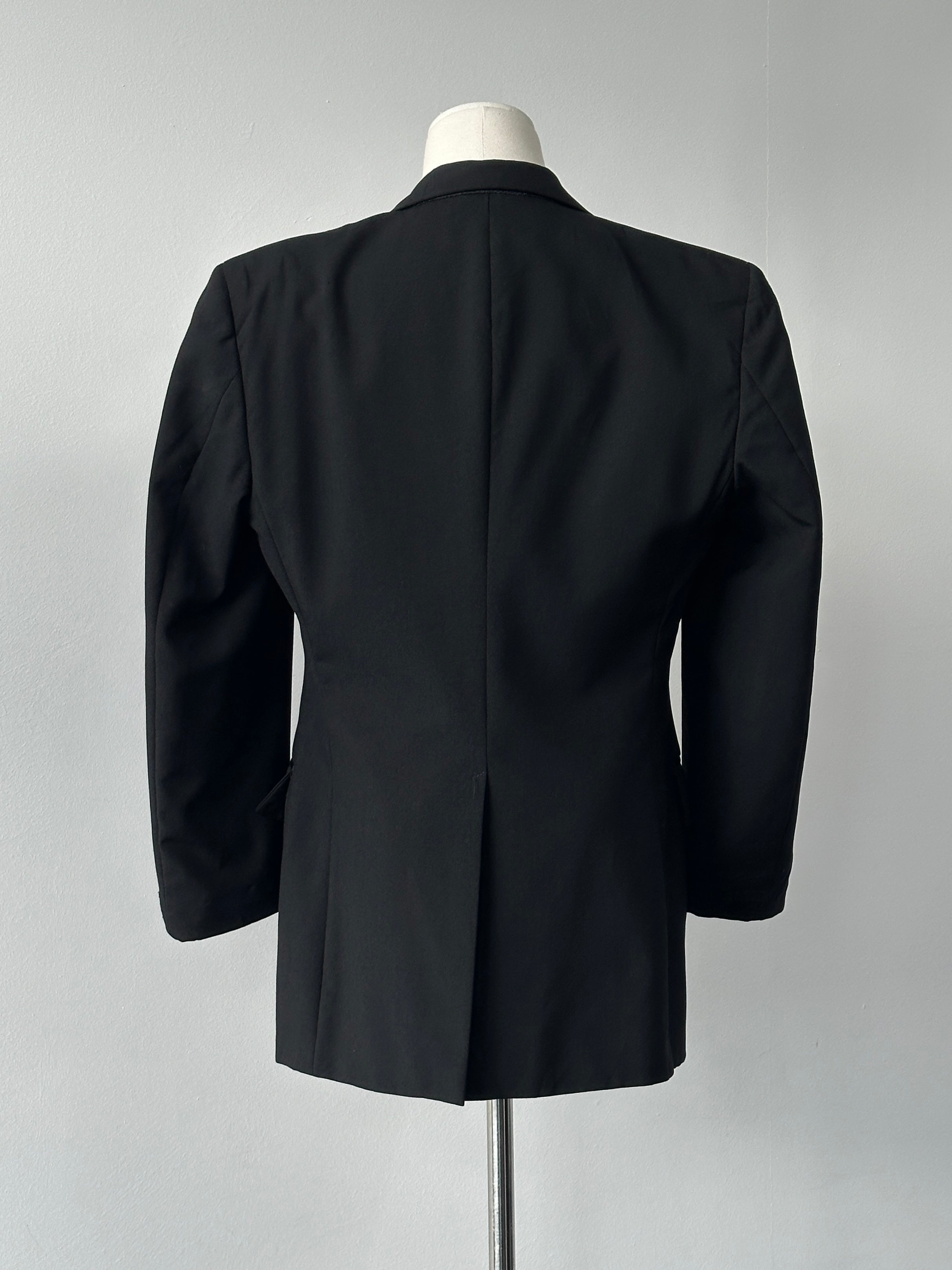 Christian Dior 1990s Single Breasted Tuxedo Blazer - S