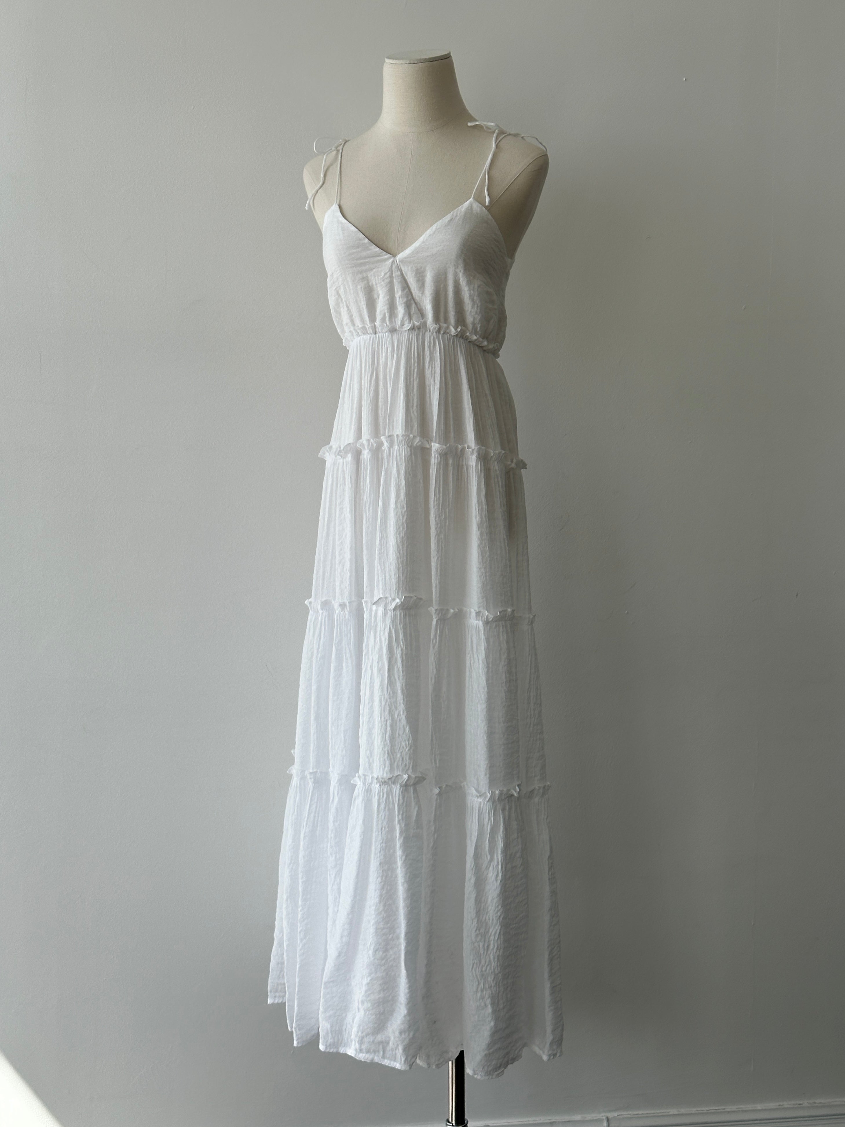 Vintage 2000s Ruffle Floor Length Dress - S