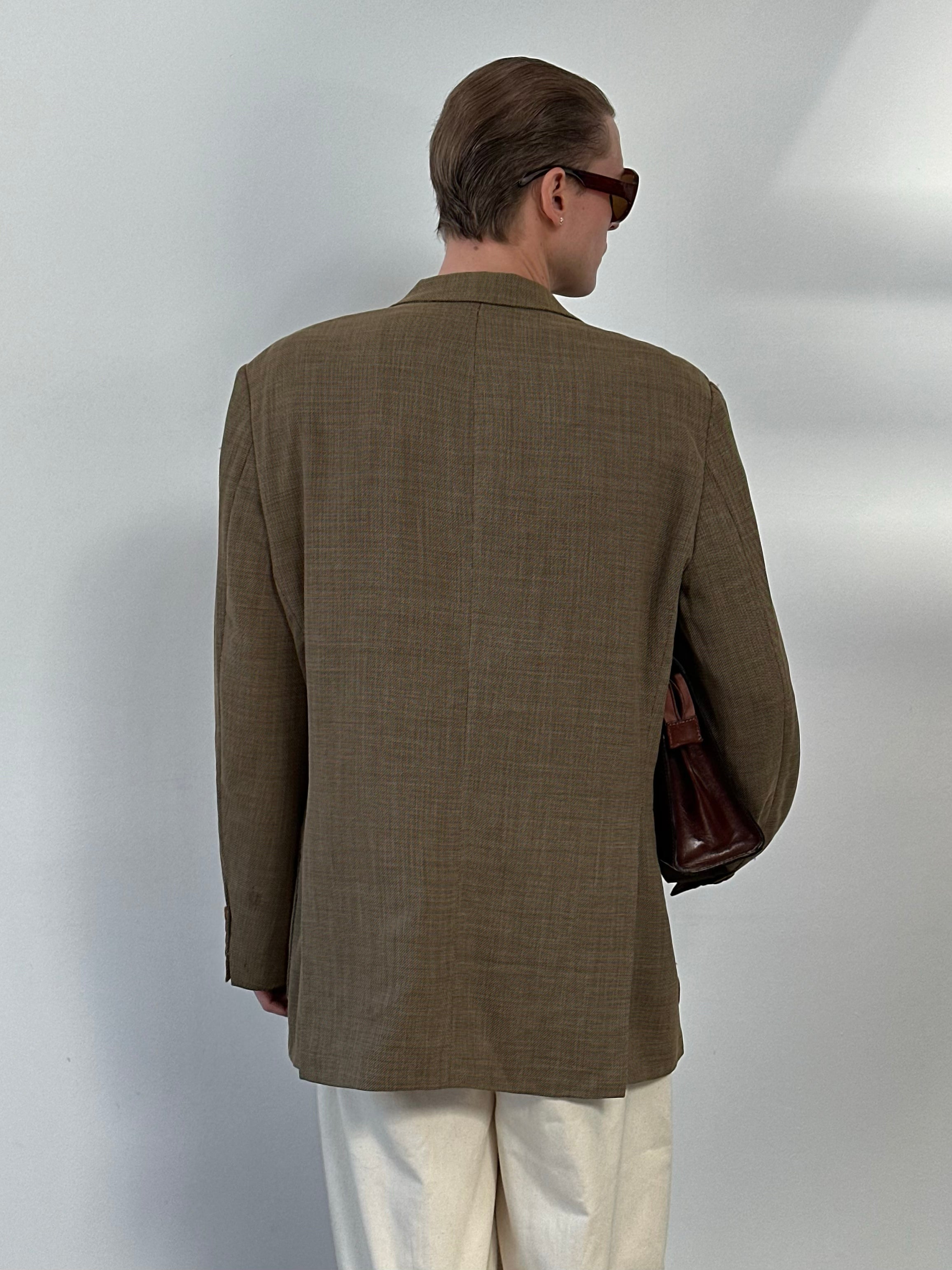 Hugo Boss x Loro Piana 1990s Pure Wool Single Breasted Blazer - 46R