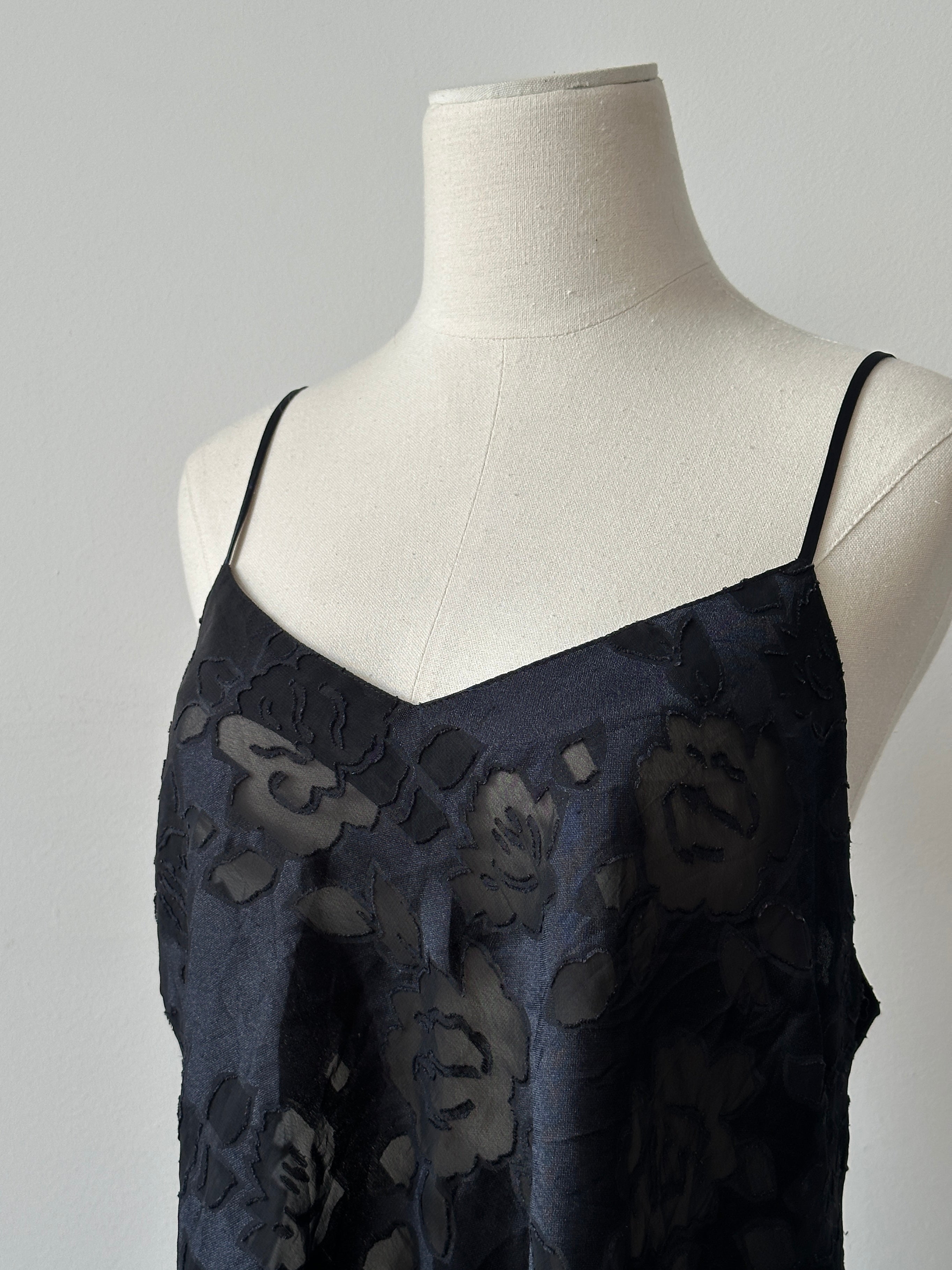Victoria's Secret 1990s sheer dress in size L, featuring lightweight, transparent fabric with delicate details and a flowing silhouette.