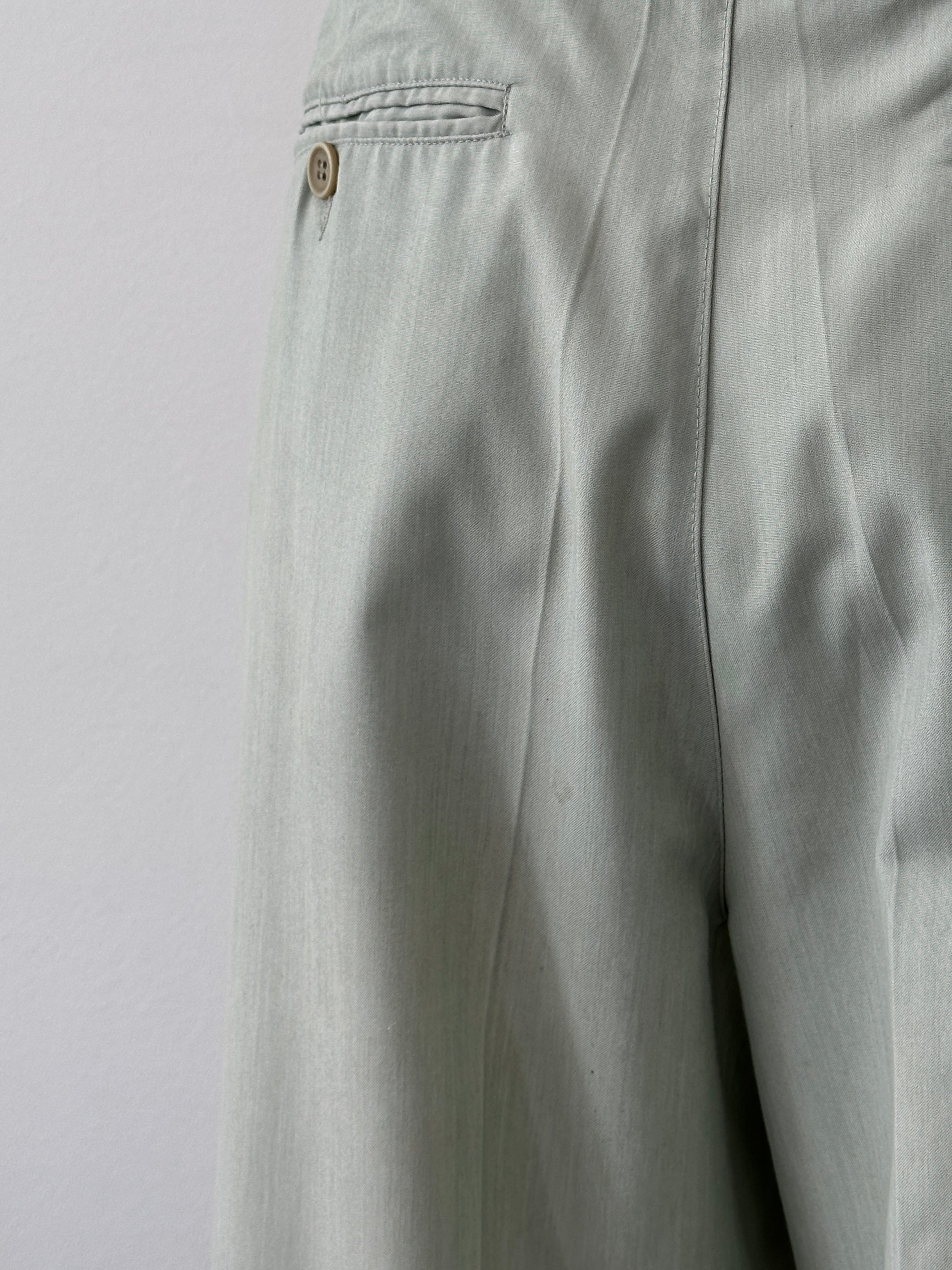 Italian Vintage 1990s High Waisted Pleated Trousers - W30
