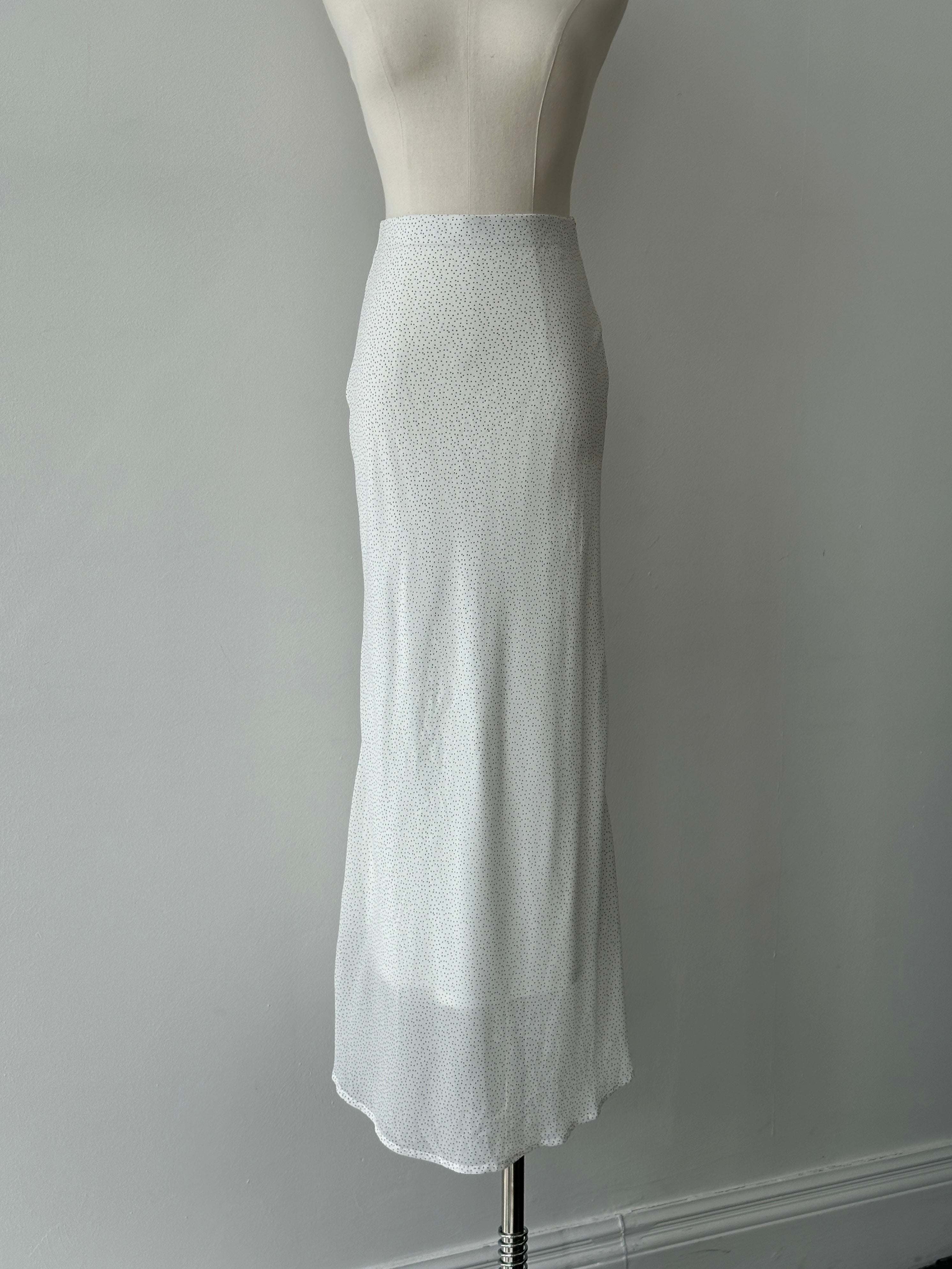 Vintage 2000s Polka Dot Midi Skirt - W24