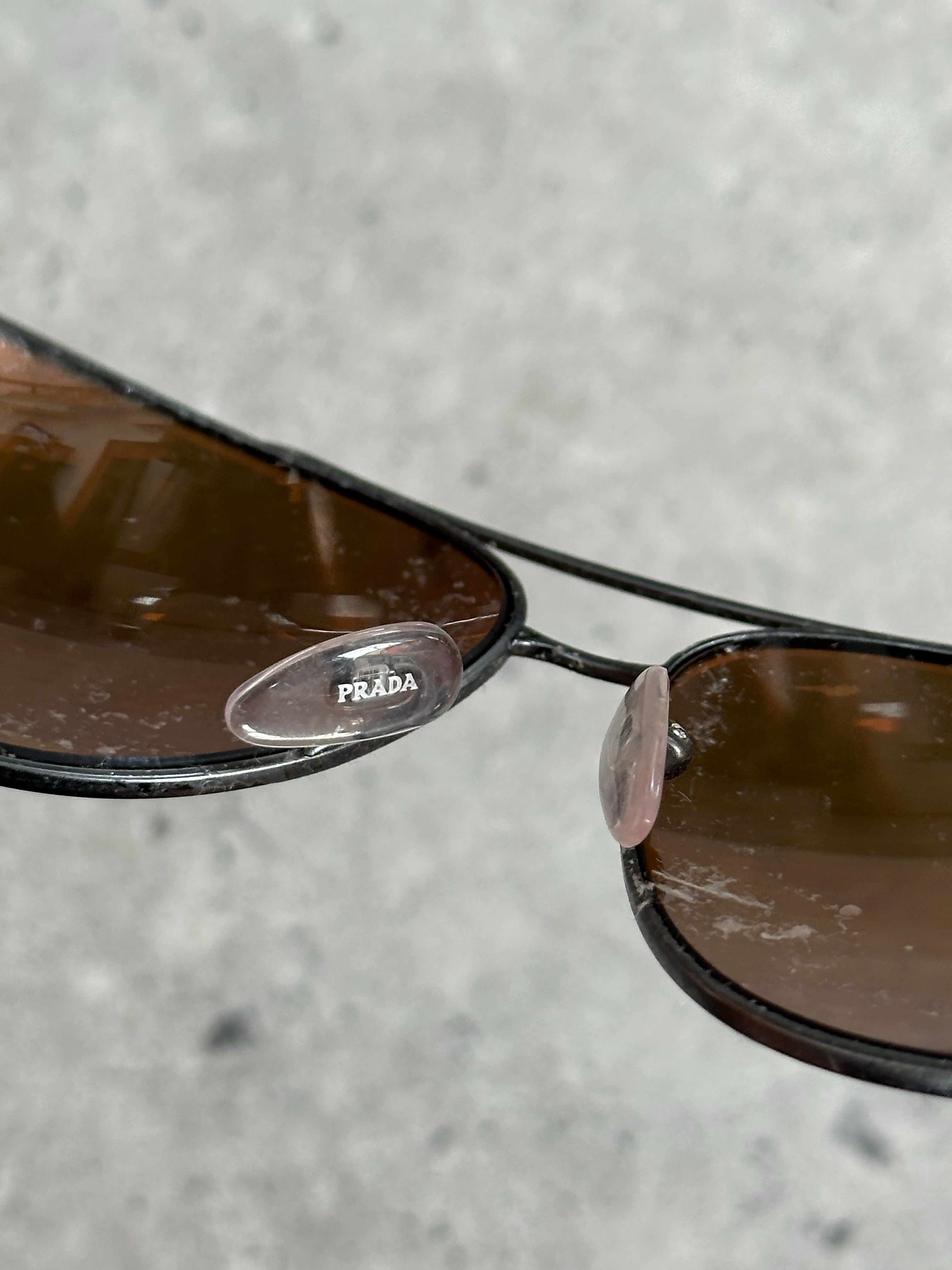 Prada Sport 2000s Aviator Logo Sunglasses
