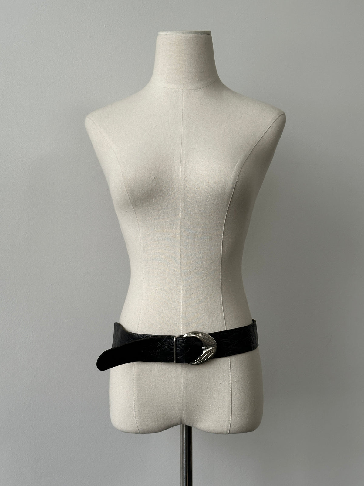 Vintage 1990s Leather Chunky Belt - W30-34