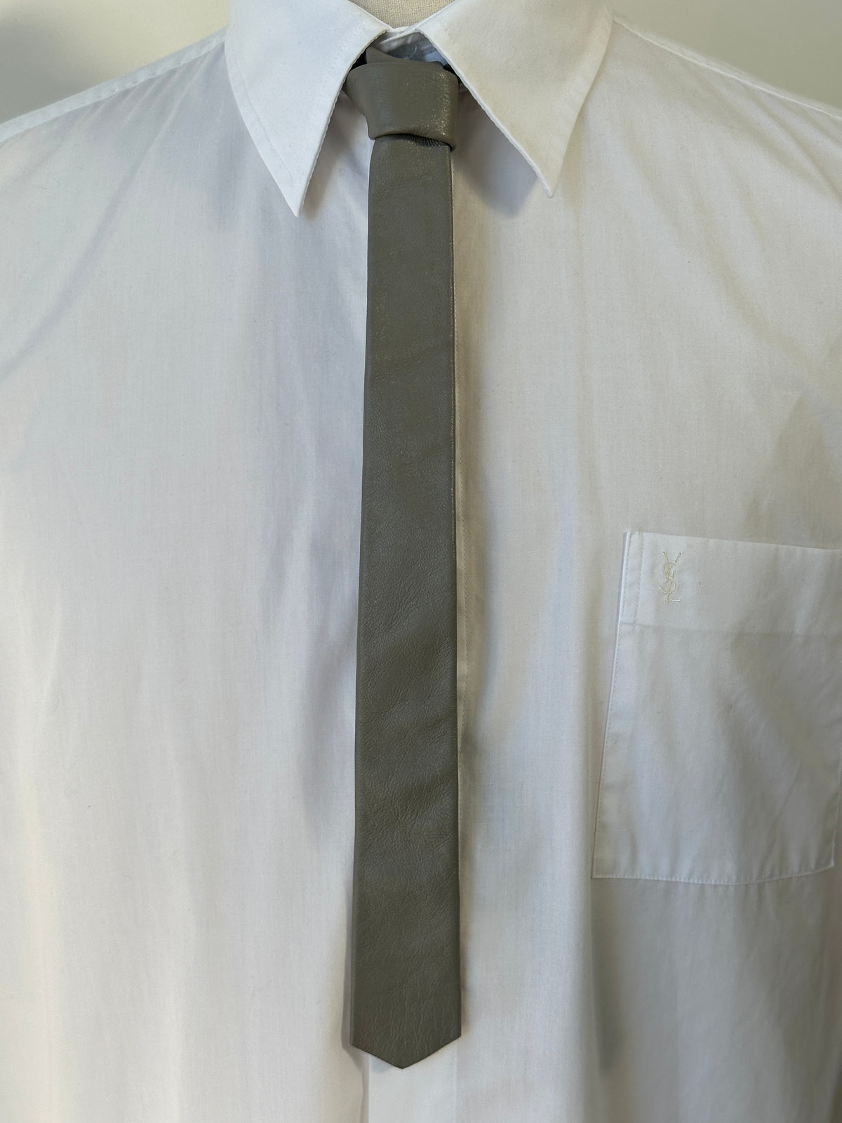 Vintage 1990s Leather Slim Tie