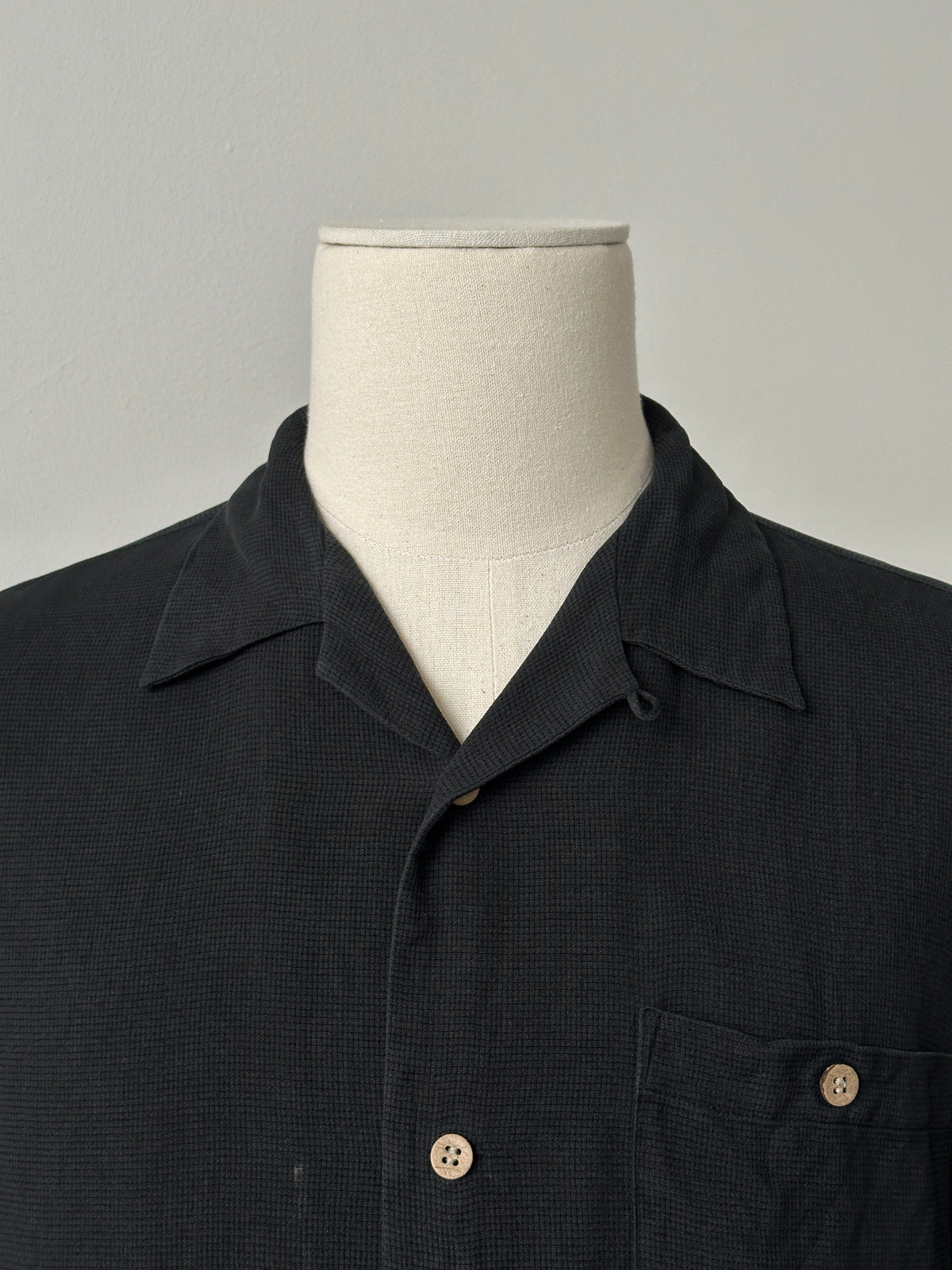 Vintage 1990s Pure Silk Short Sleeve Shirt - L