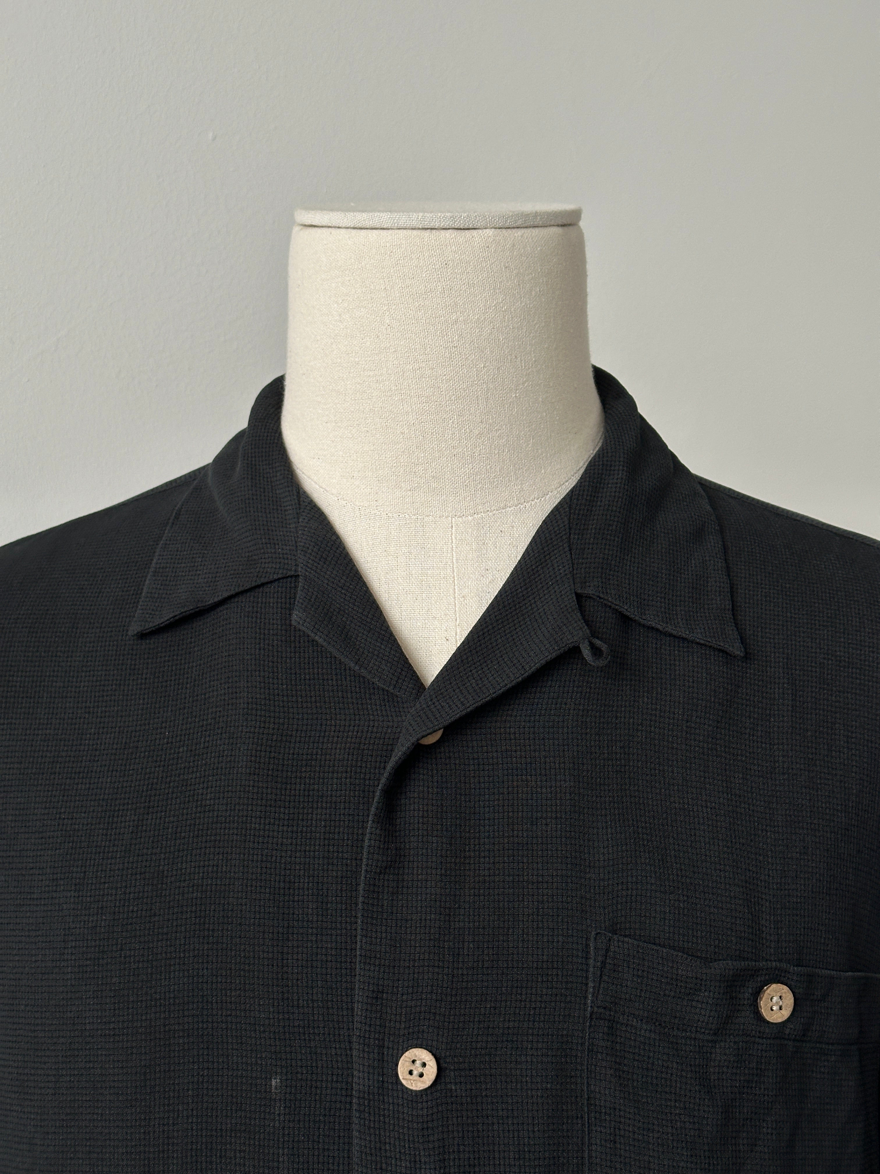 Vintage 1990s Pure Silk Short Sleeve Shirt - L