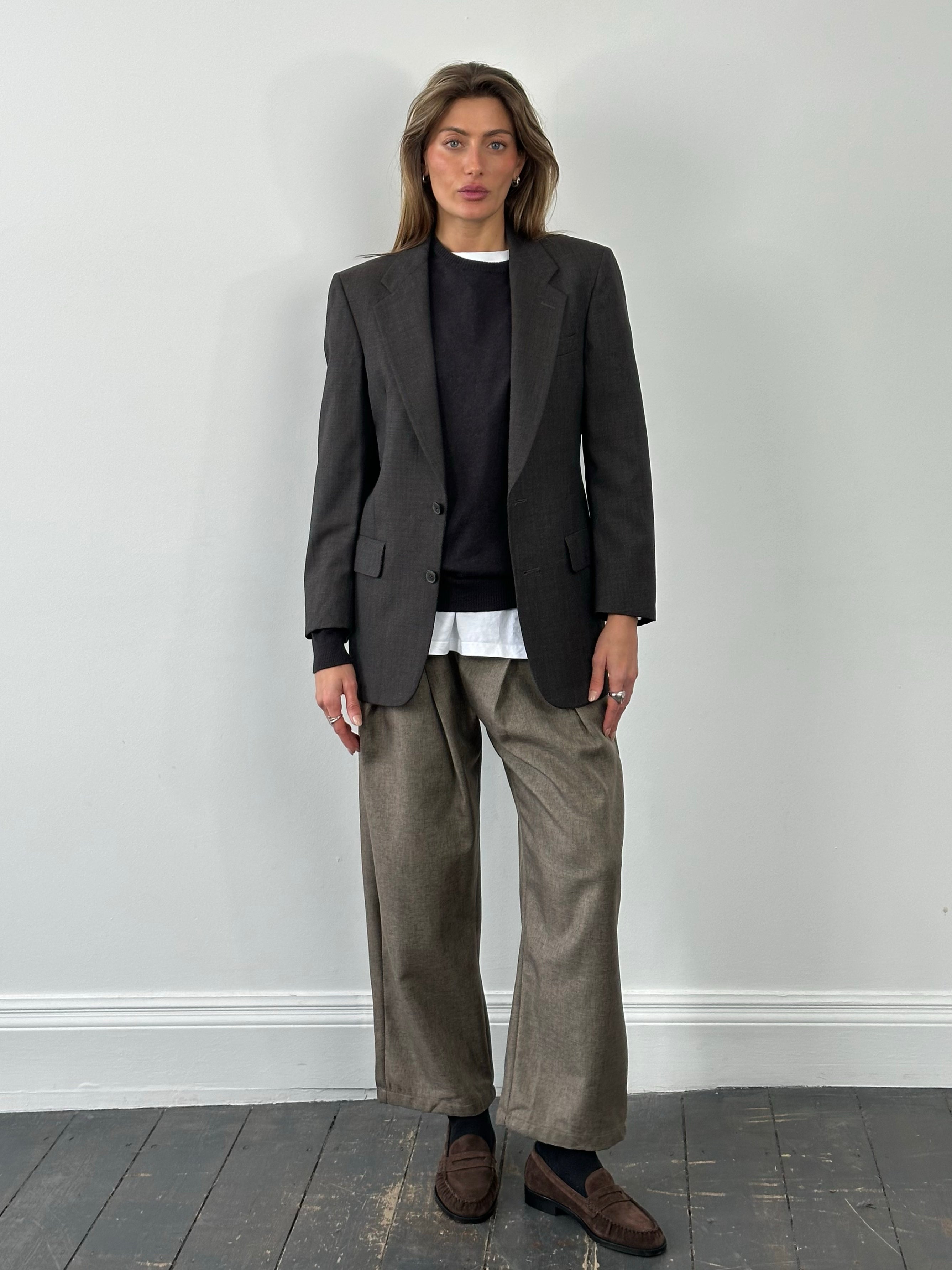 Christian Dior Monsieur 1980s Wool Single Breasted Blazer - 38R/S