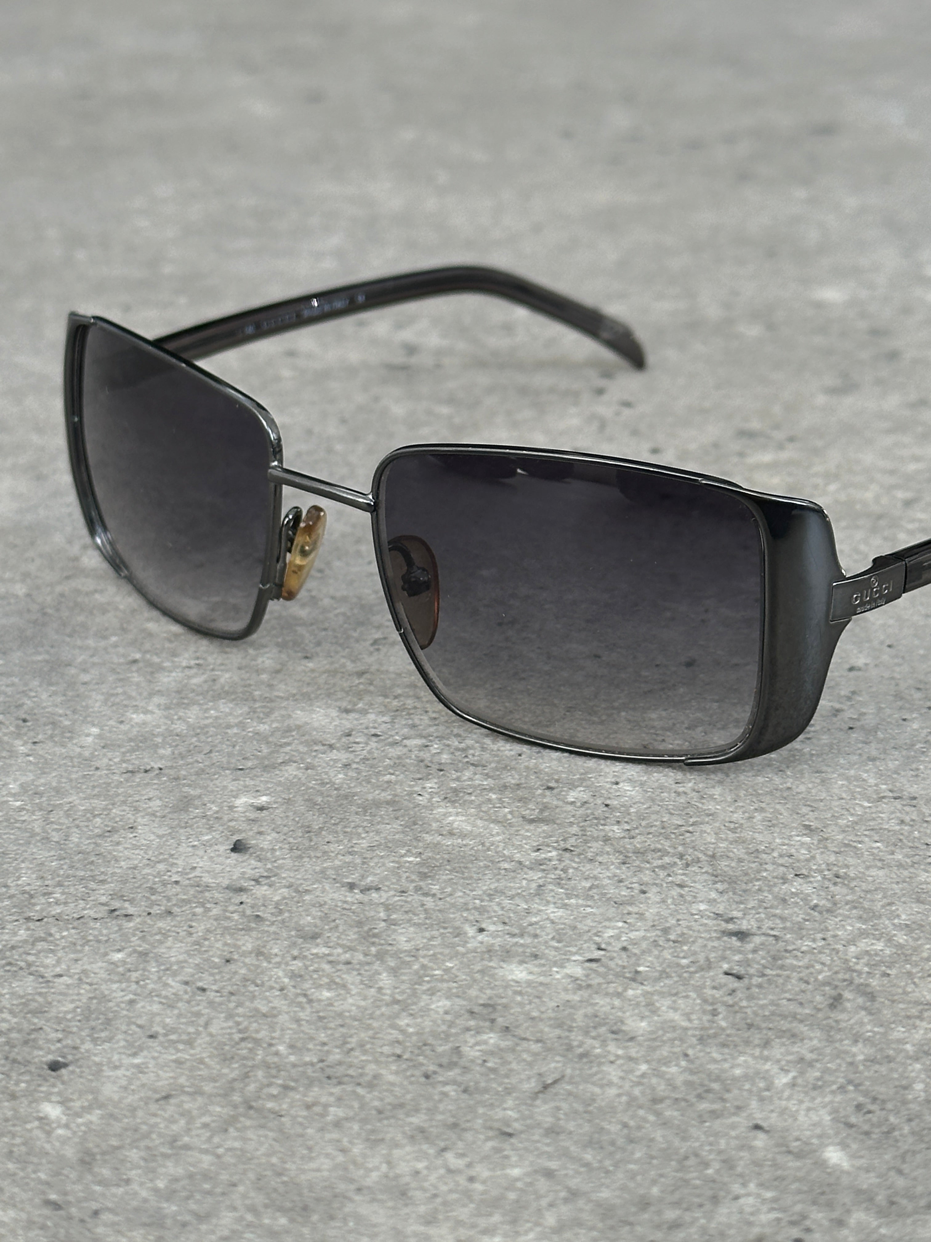 Gucci 2000s Rectangular Logo Sunglasses