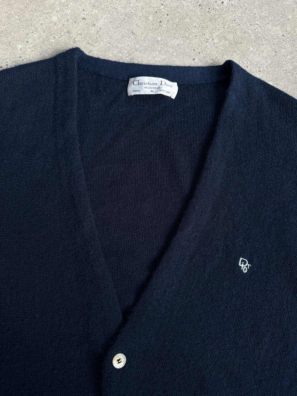 Christian Dior Monsieur 1990s Knit Logo Cardigan - M