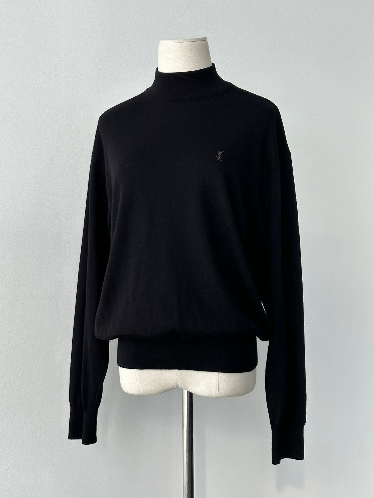 Yves Saint Laurent 1990s Wool High Neck Jumper - M