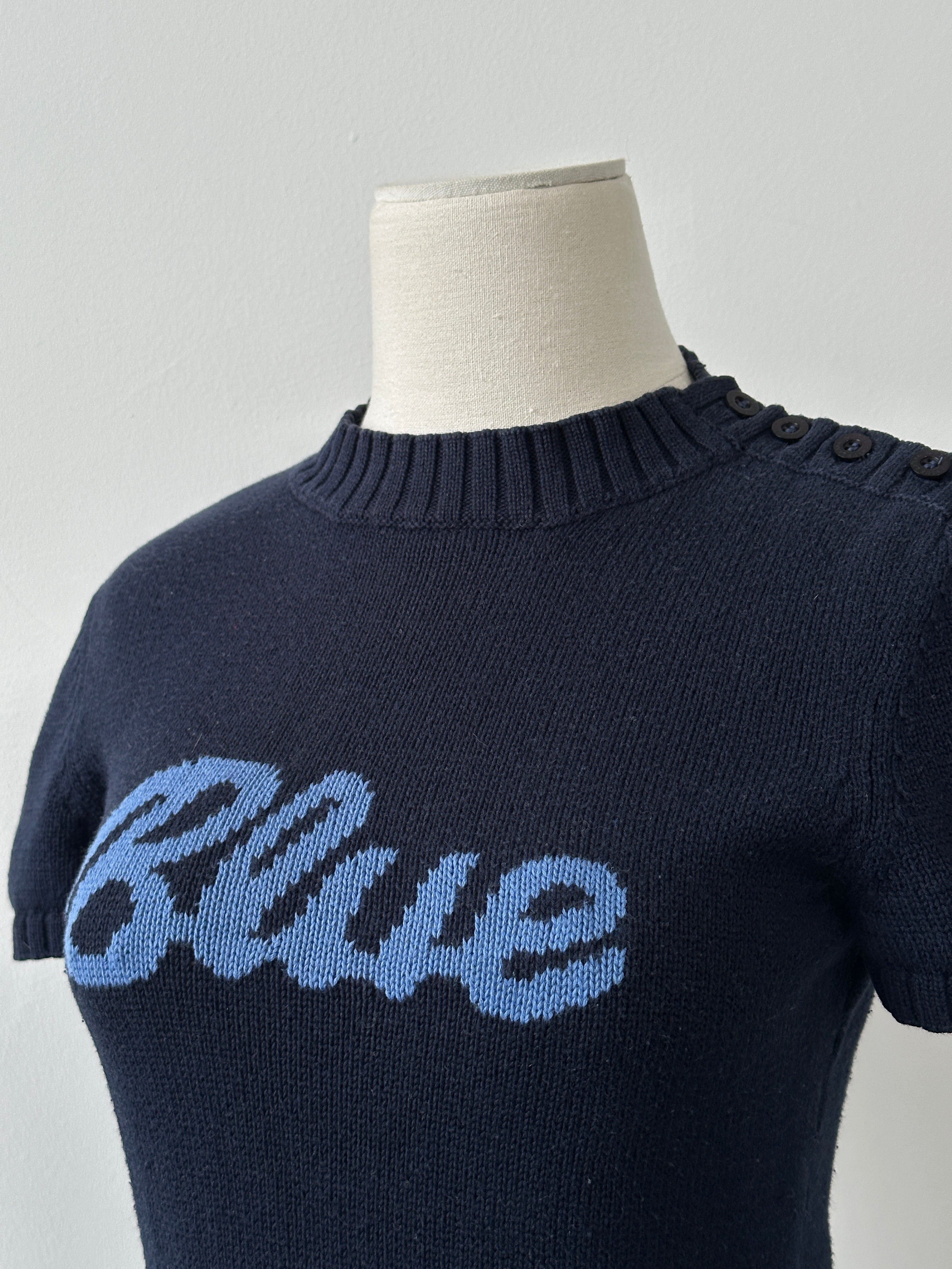 Burberry Blue Label Pure Cotton Knit Jumper - XS-S